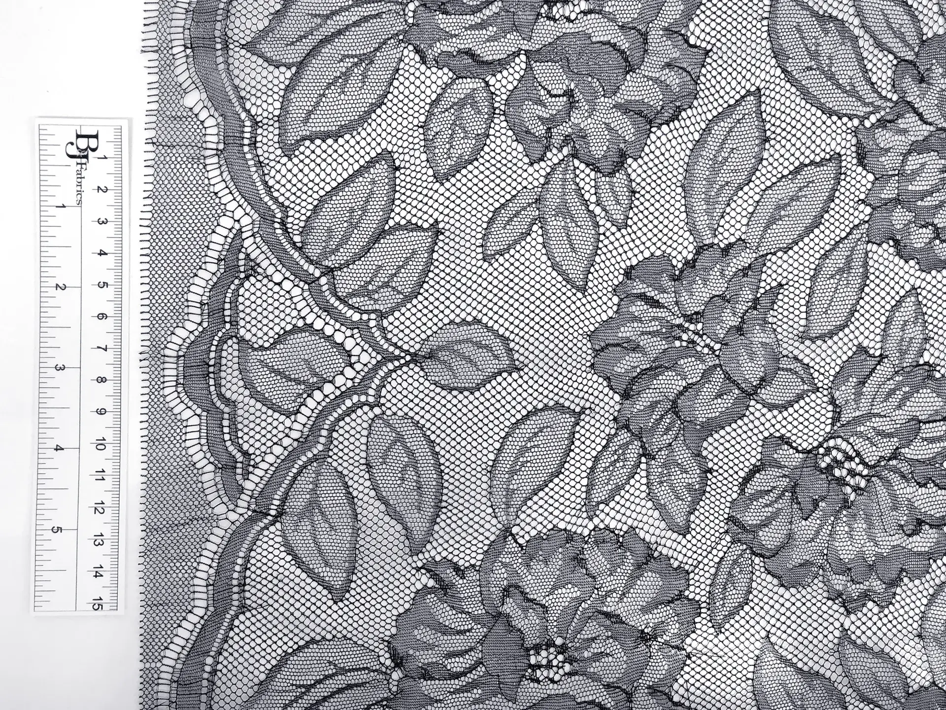 Lurex Floral Chantilly Lace in Midnight Navy