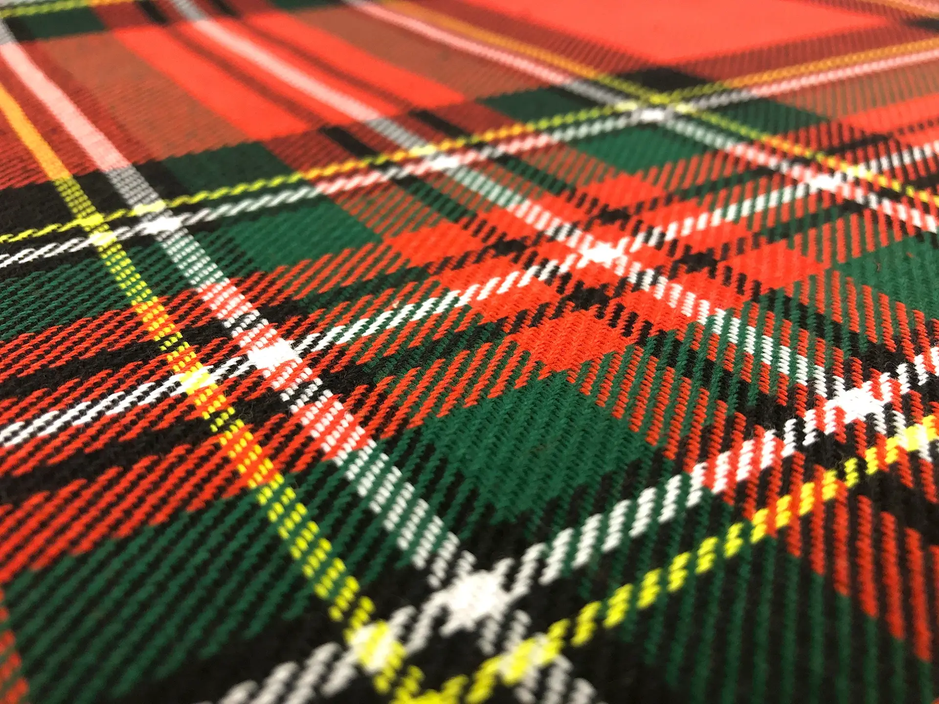 Heavy Woven Cotton Plaid in Red