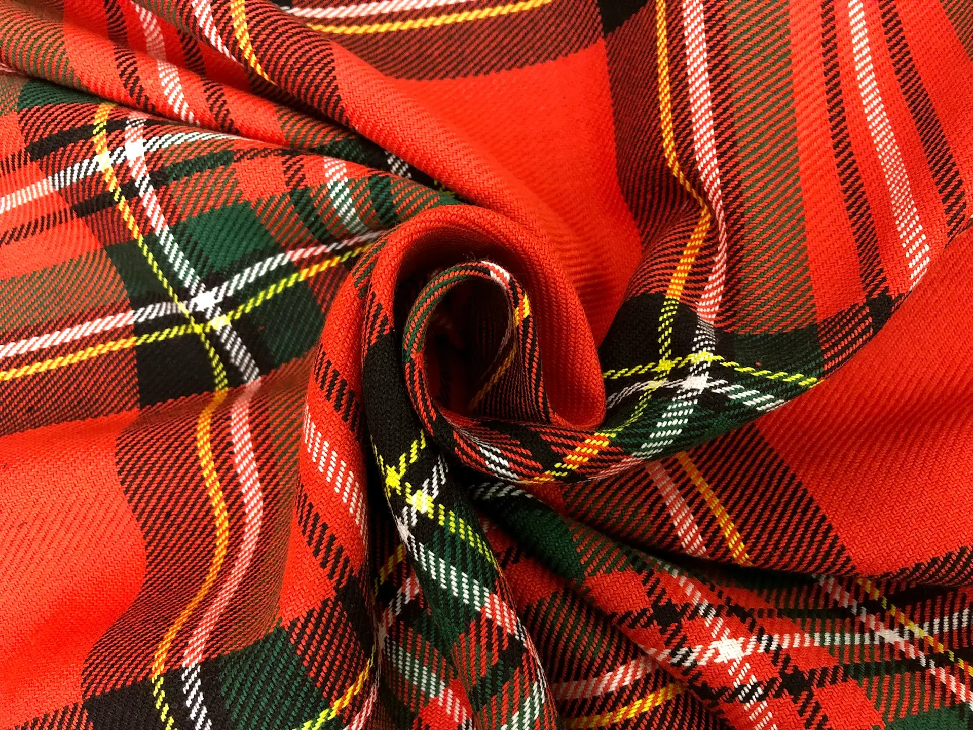 Heavy Woven Cotton Plaid in Red