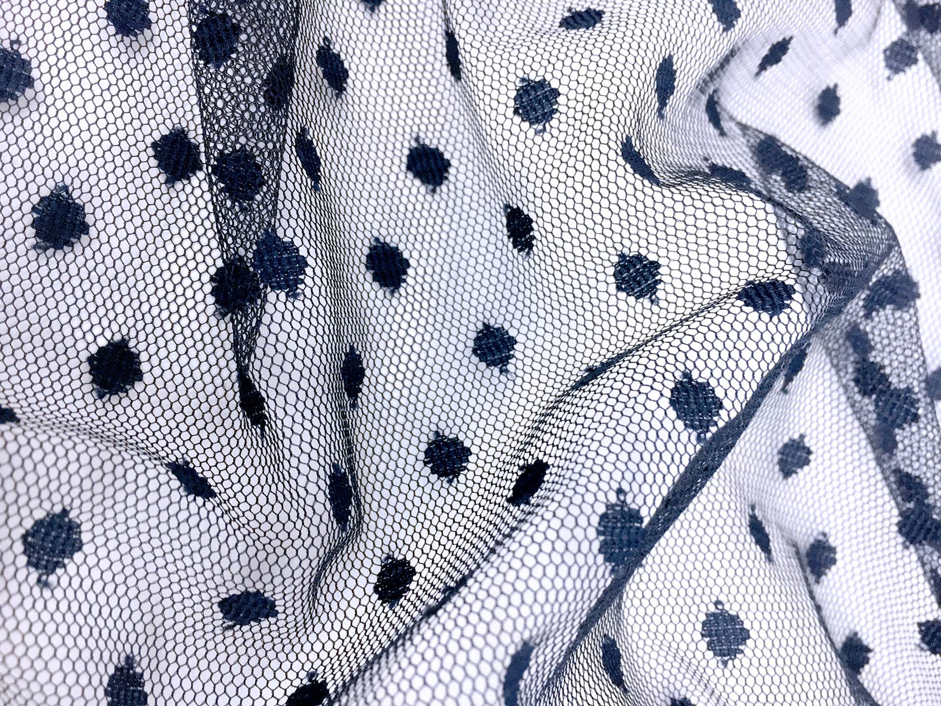 Aspirin Dot Tulle in Navy