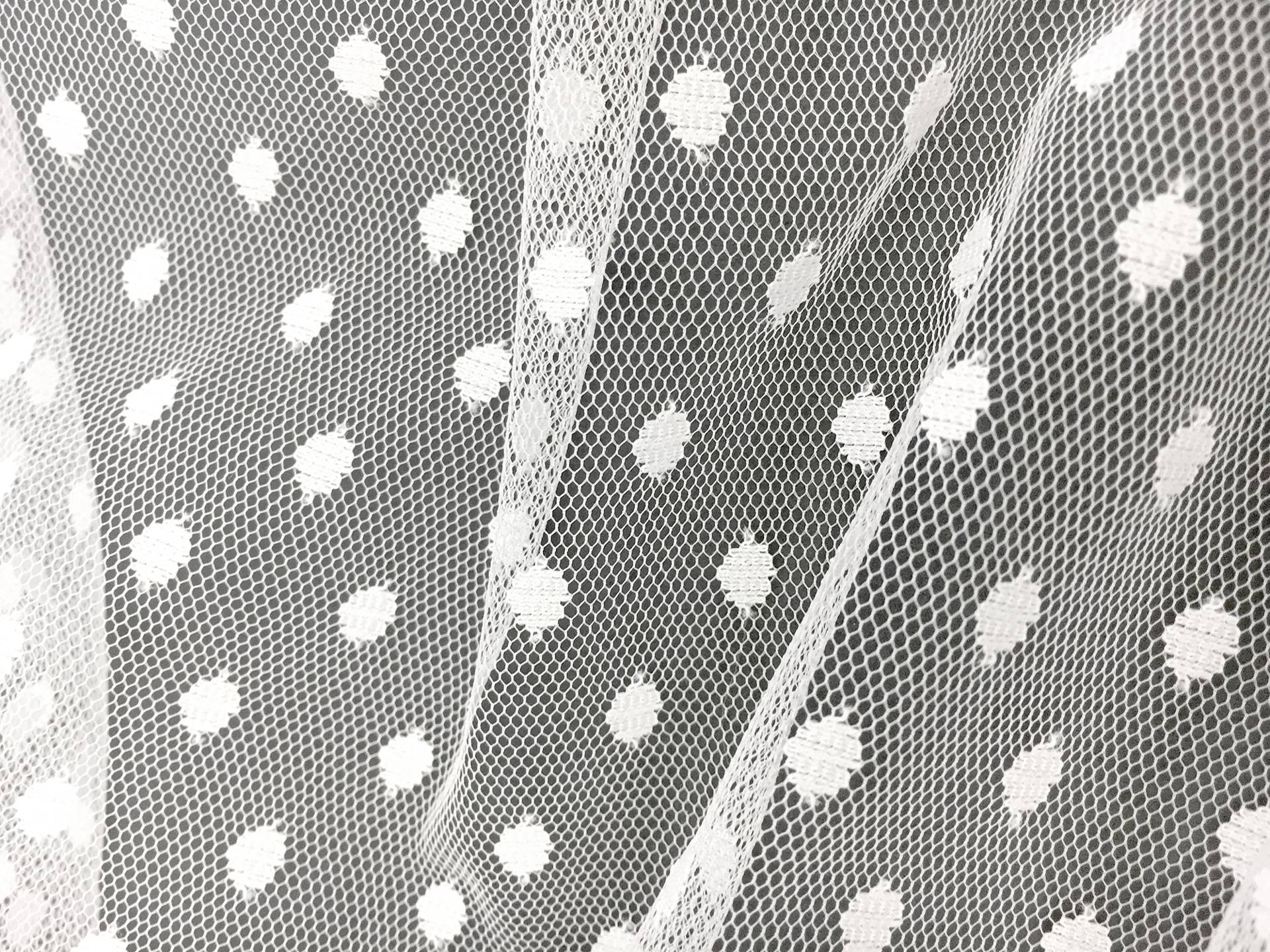 Aspirin Dot Tulle in White