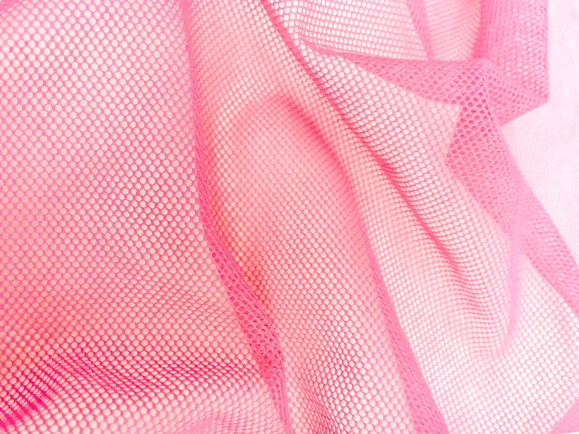 French Cotton Bobbinet in Flamingo