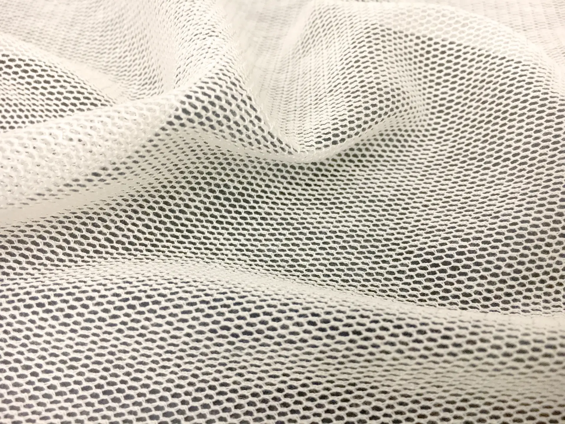English Stretch Cotton Bobbinet in Ivory