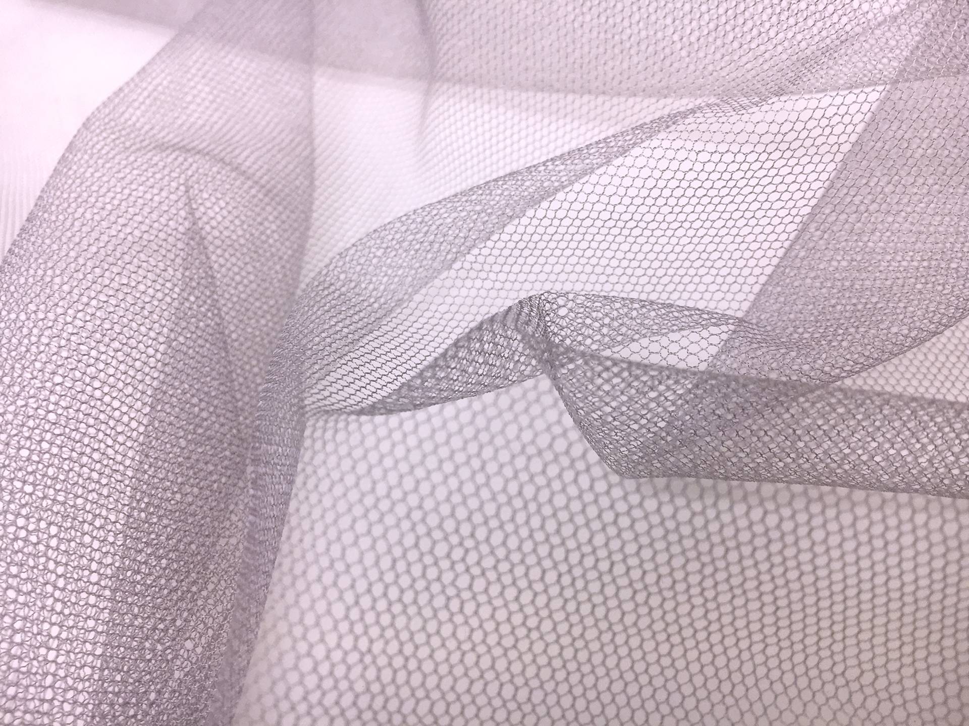 Swiss Silk Blend Illusion in Ash Grey