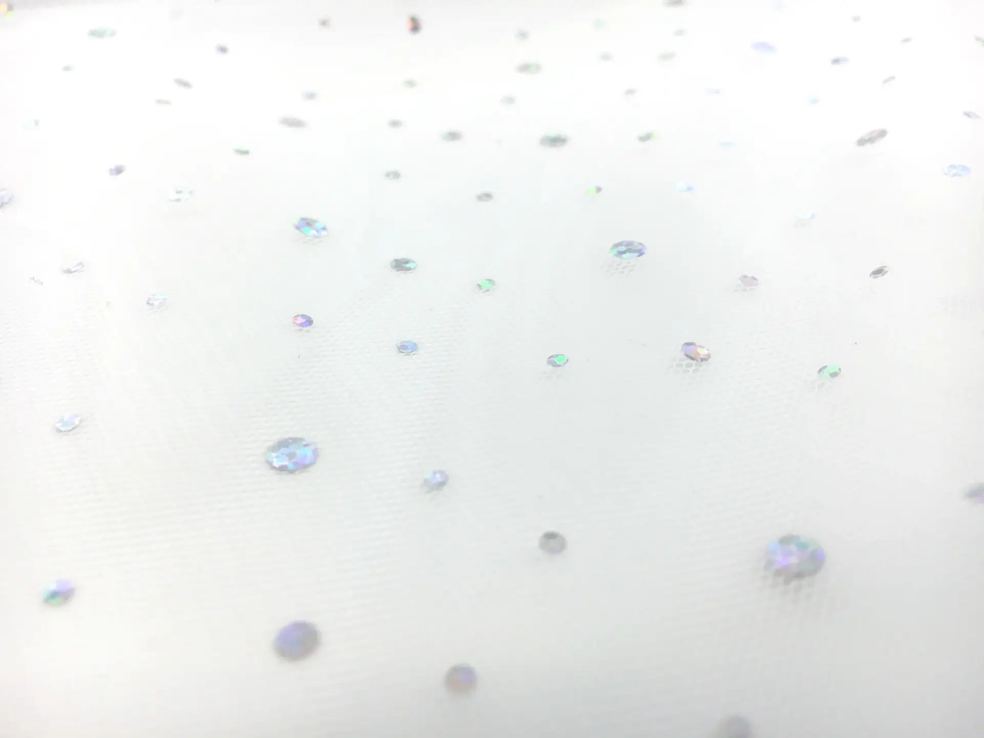 Hologram Tulle in Pure White 