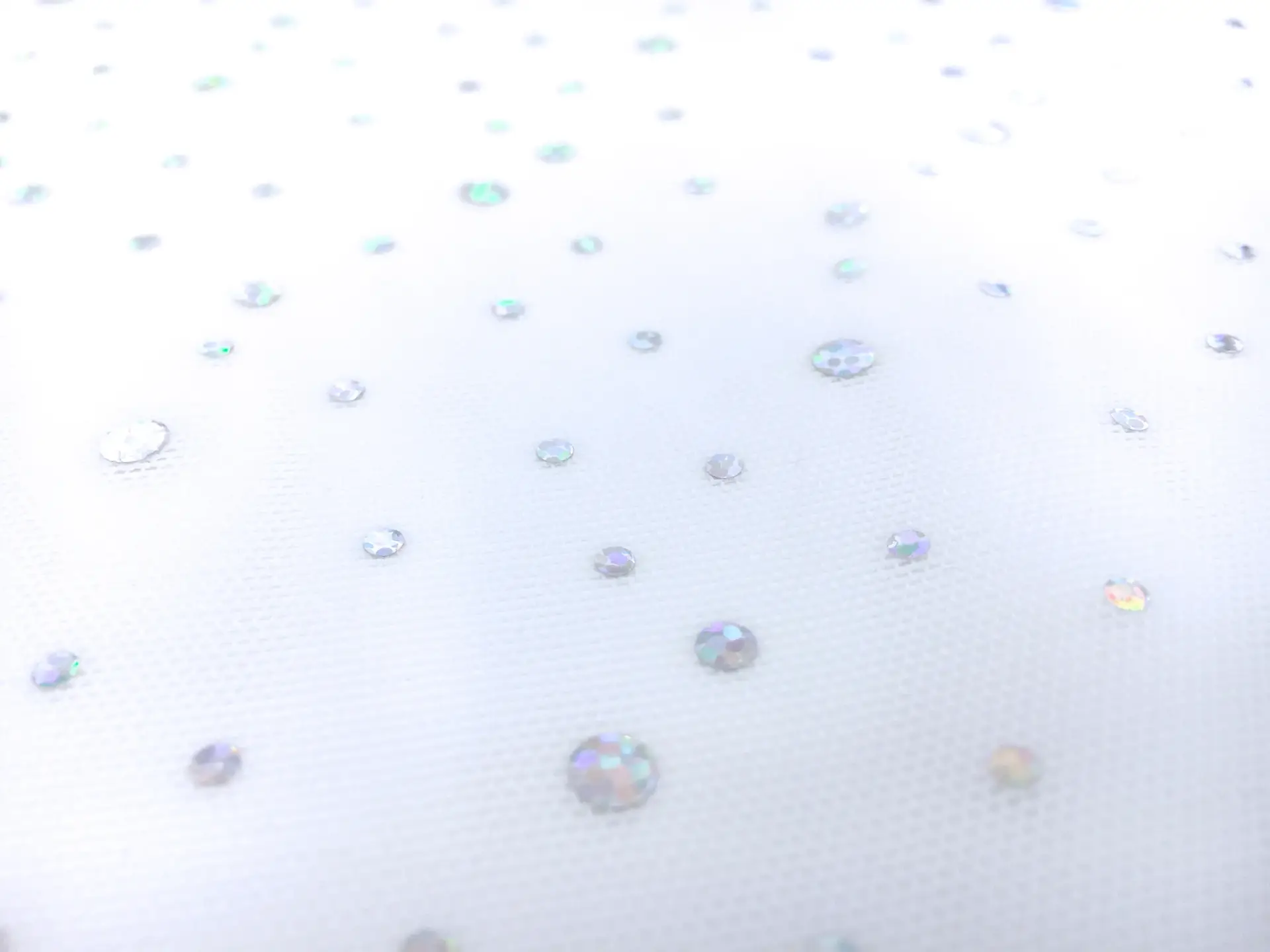 Hologram Tulle in Pure White (Dye Lot B)