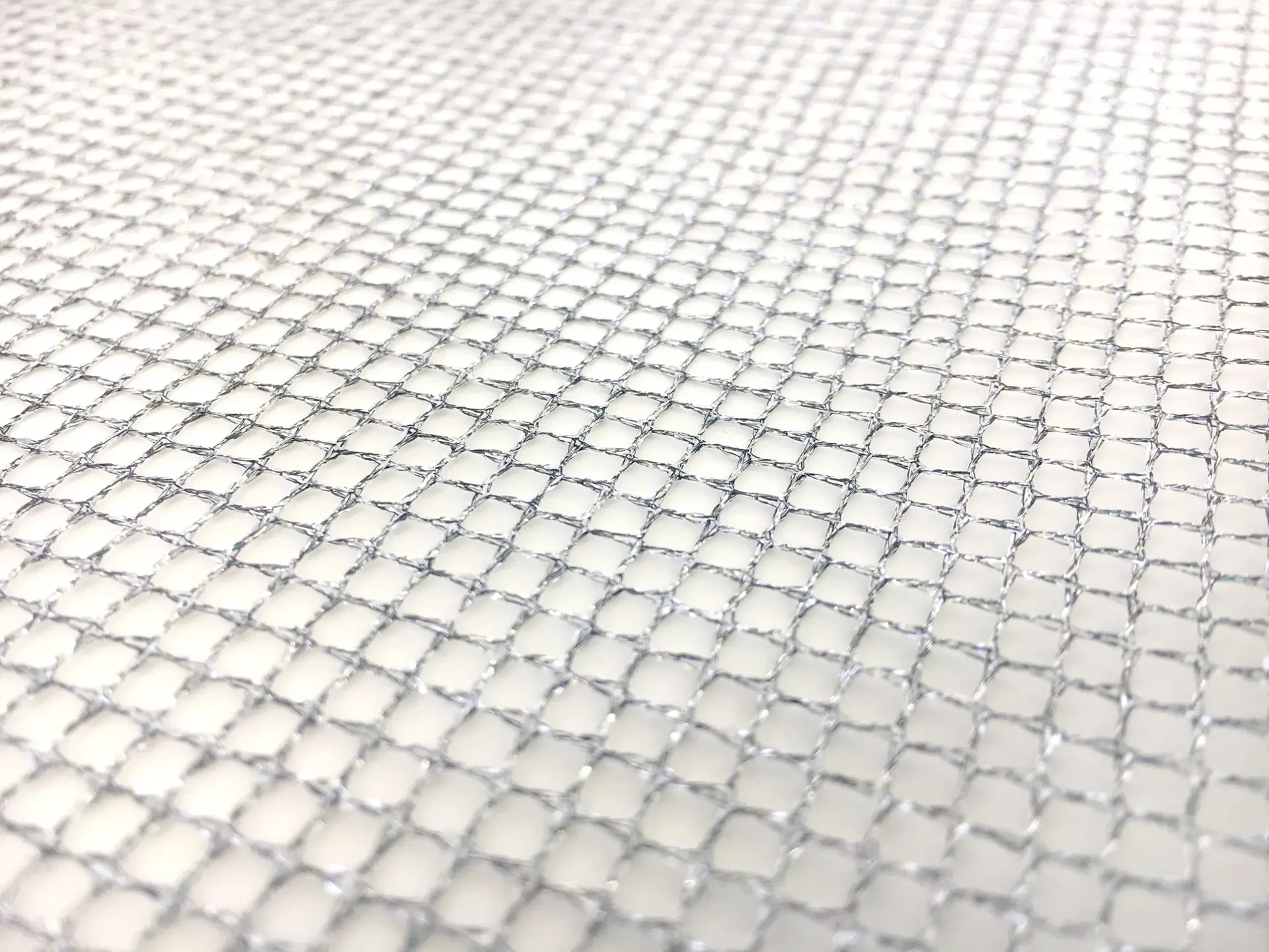 Metallic Mesh in Silver and Black