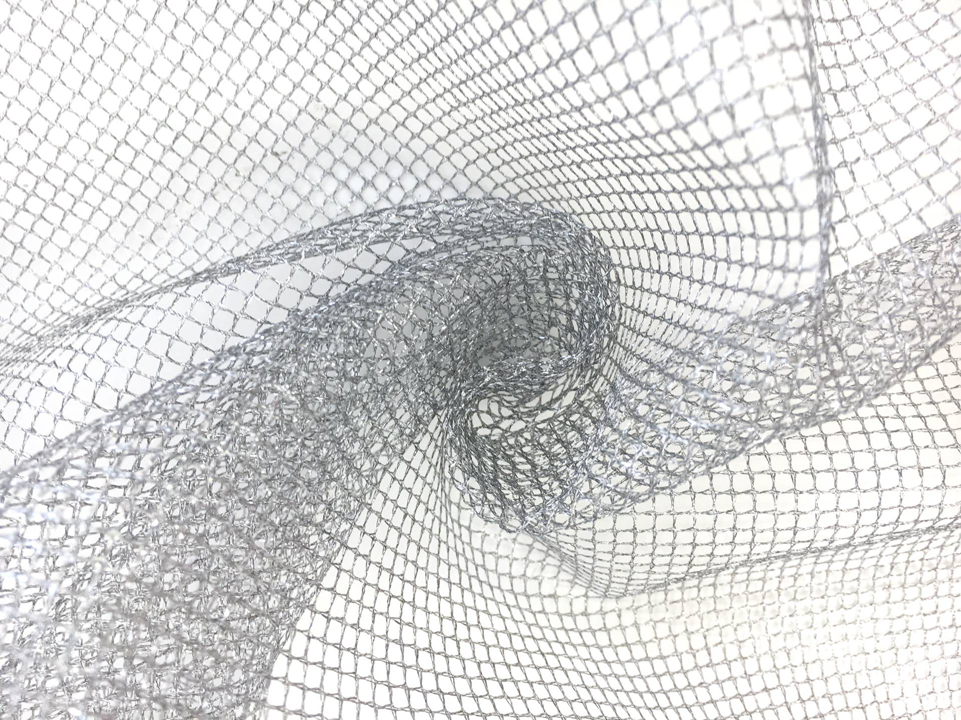 Metallic Mesh in Silver and Black