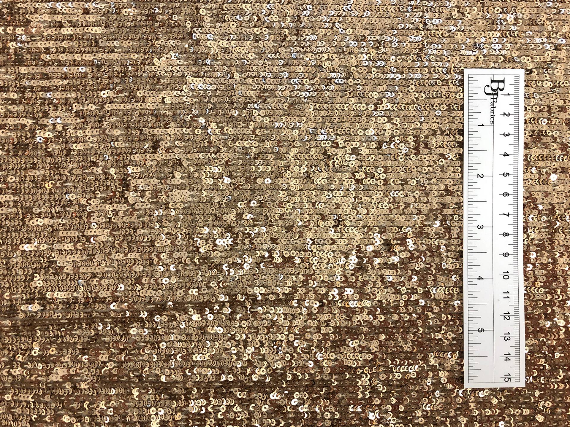 Mini Sequins on Stretch Tulle in Gold
