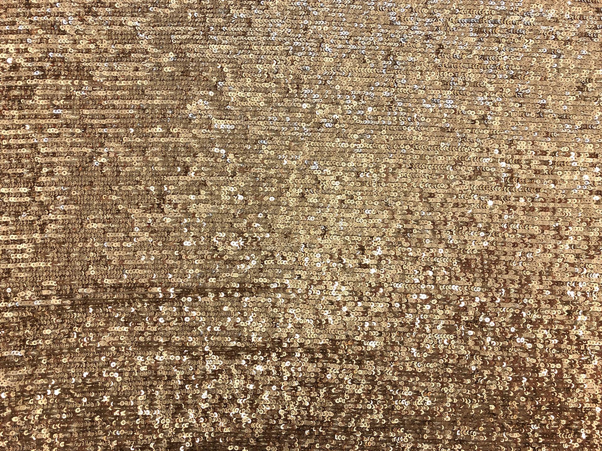 Mini Sequins on Stretch Tulle in Gold