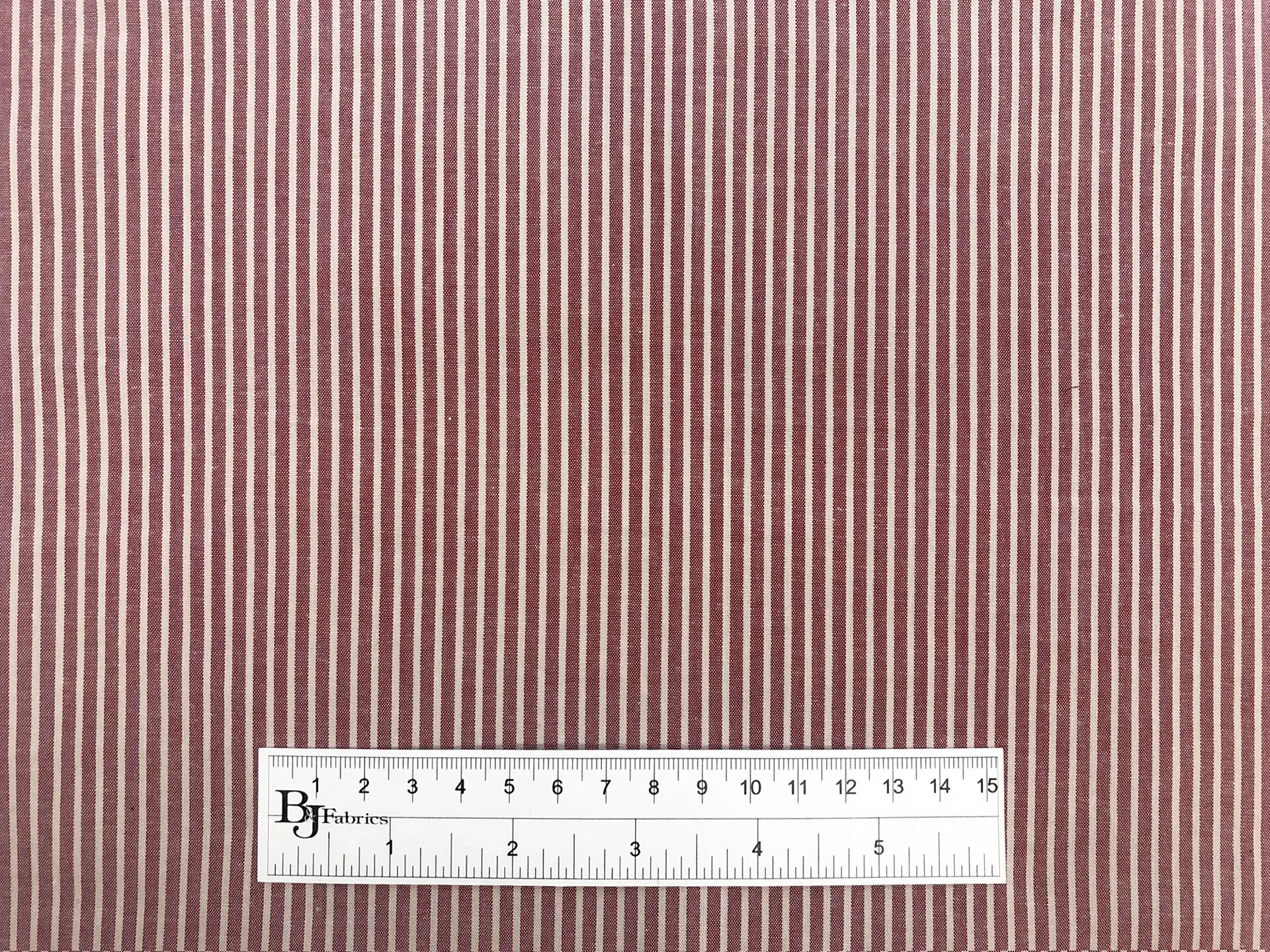 Japanese Cotton Yarn Dye Stripe in Wine