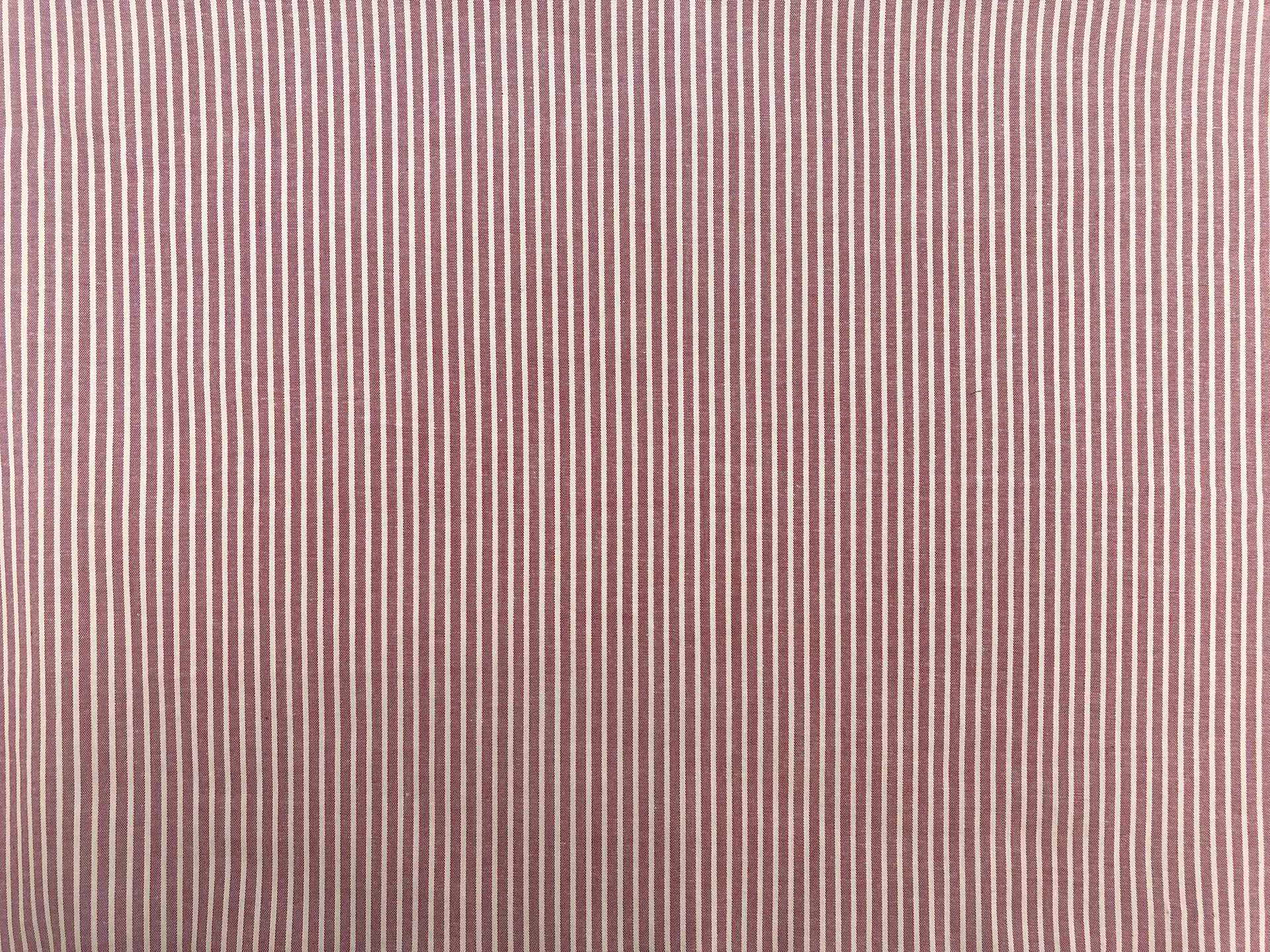 Japanese Cotton Yarn Dye Stripe in Wine