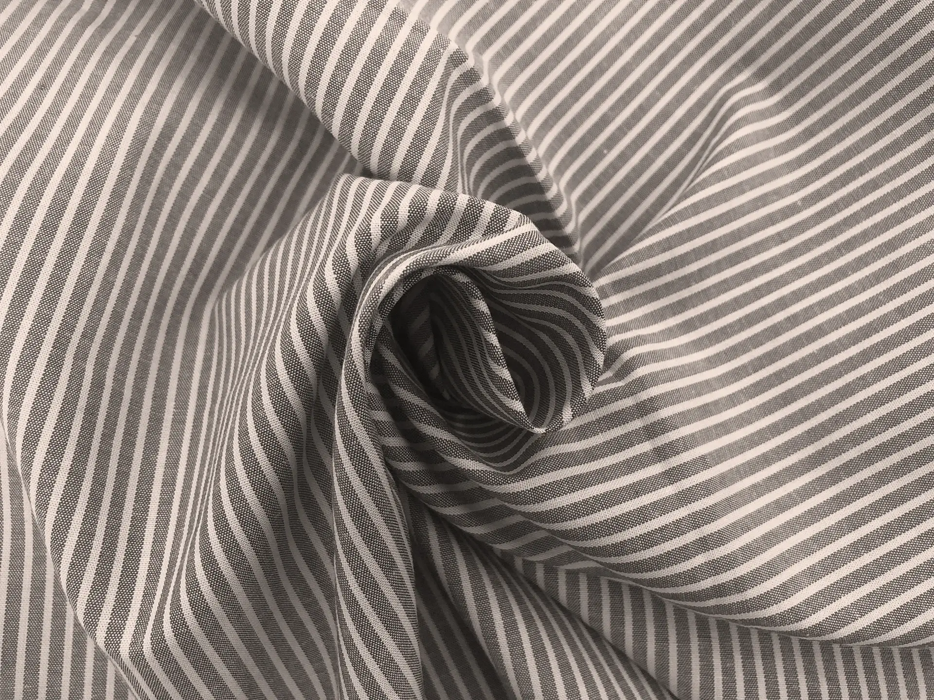 Japanese Cotton Yarn Dye Stripe in Black