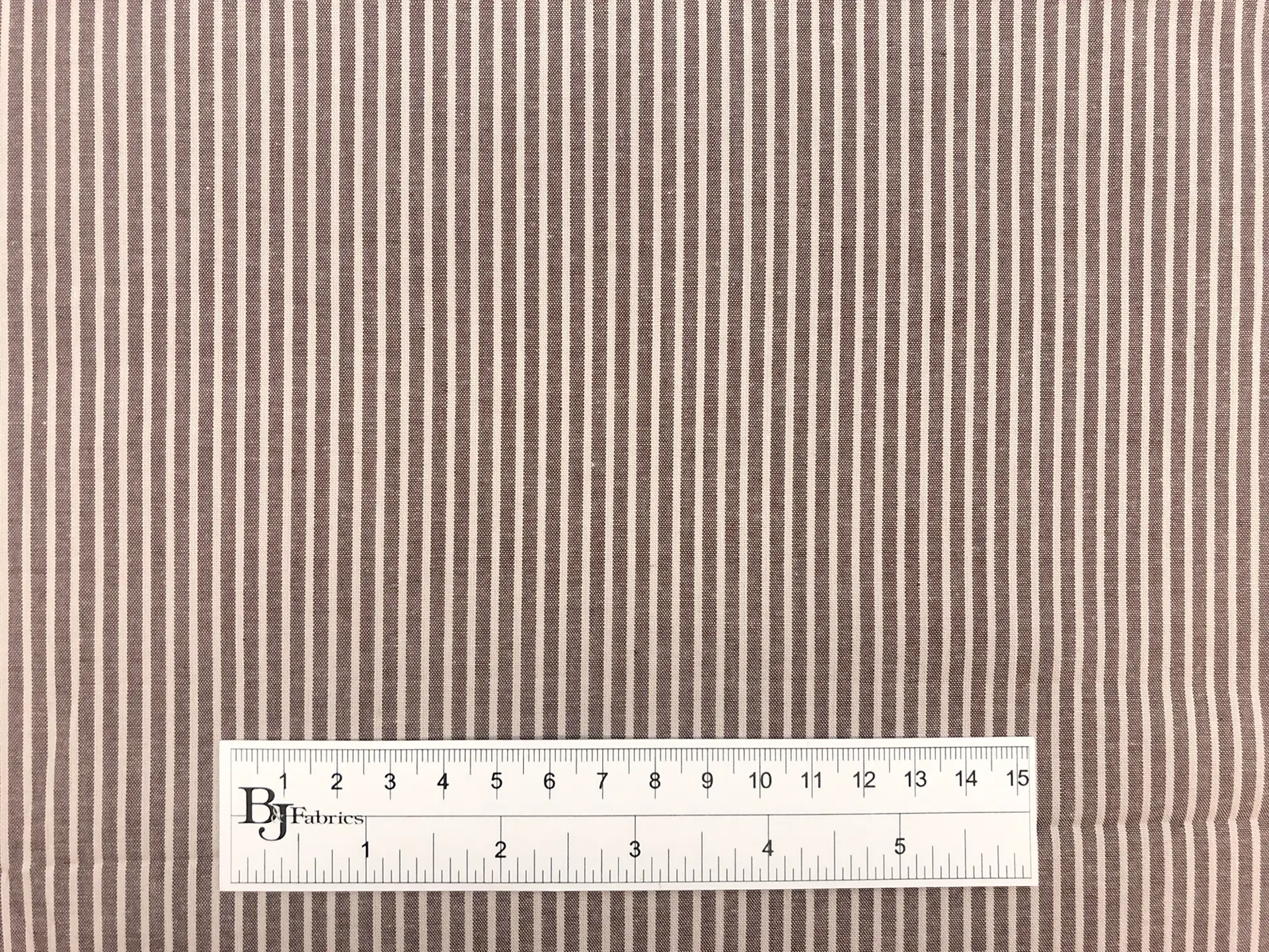Japanese Cotton Yarn Dye Stripe in Brown