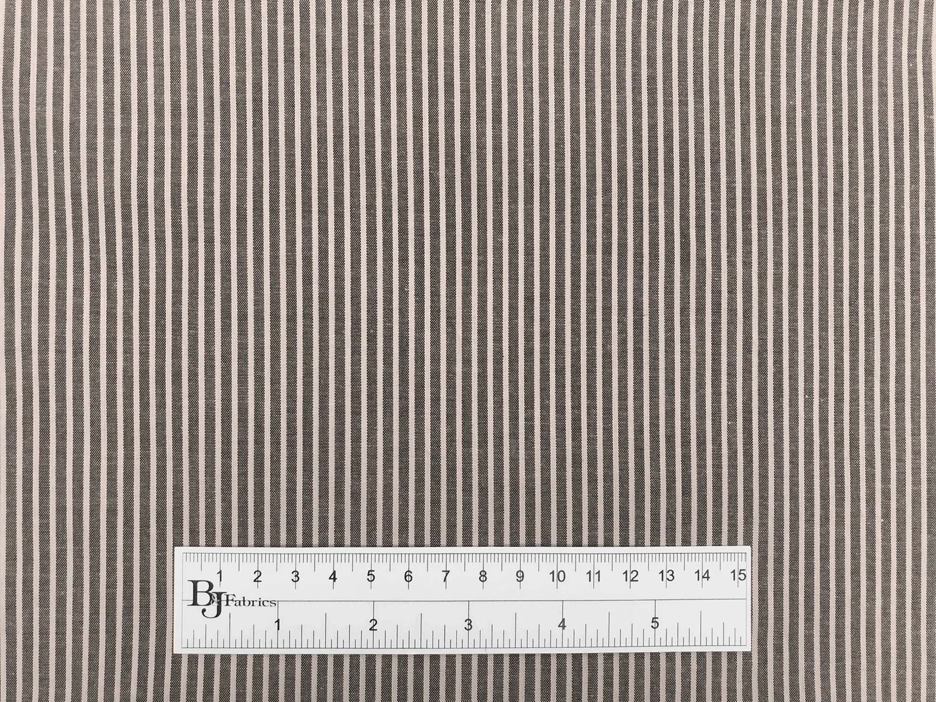 Japanese Cotton Yarn Dye Stripe in Black