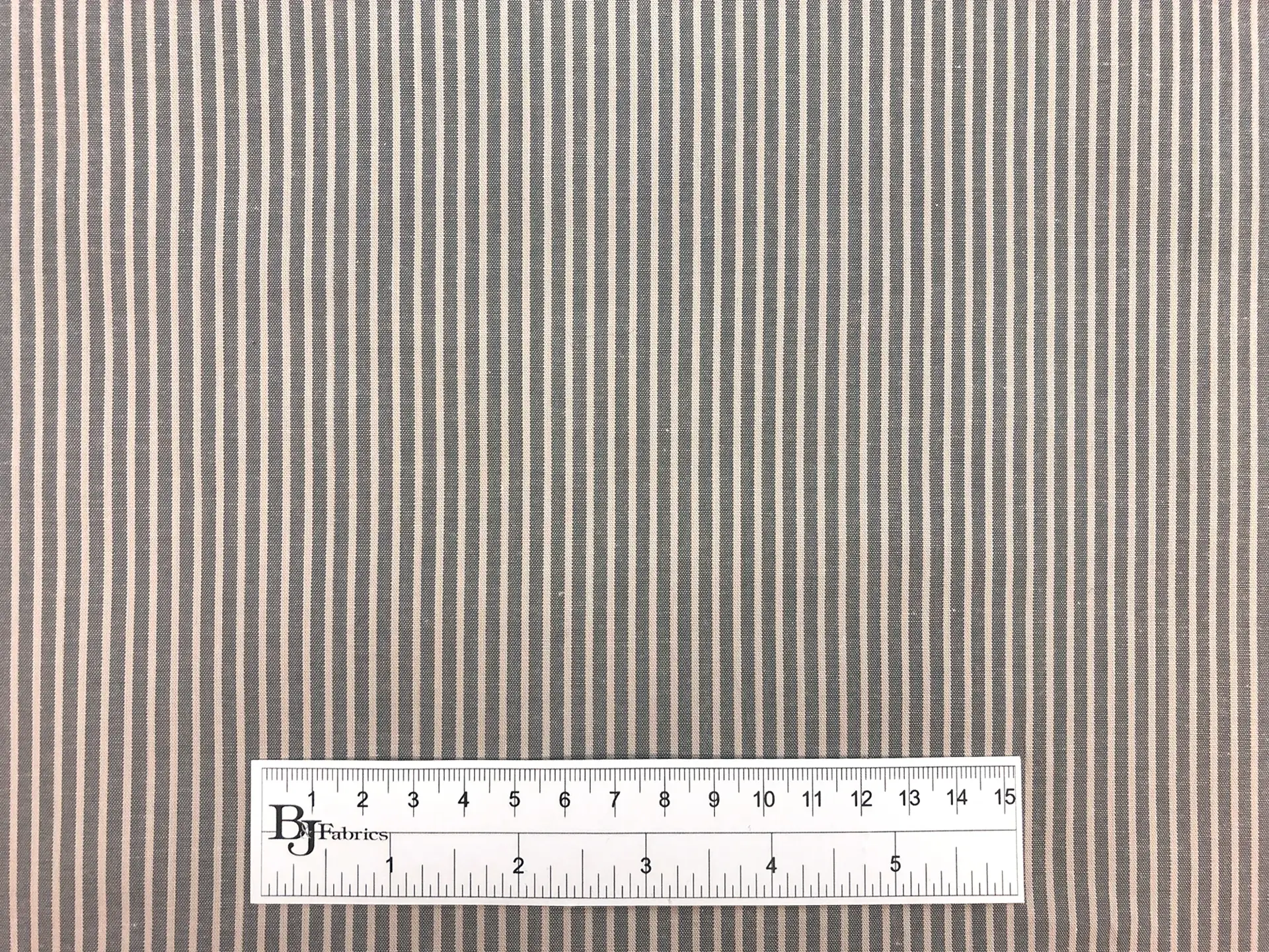 Japanese Cotton Yarn Dye Stripe in Grey