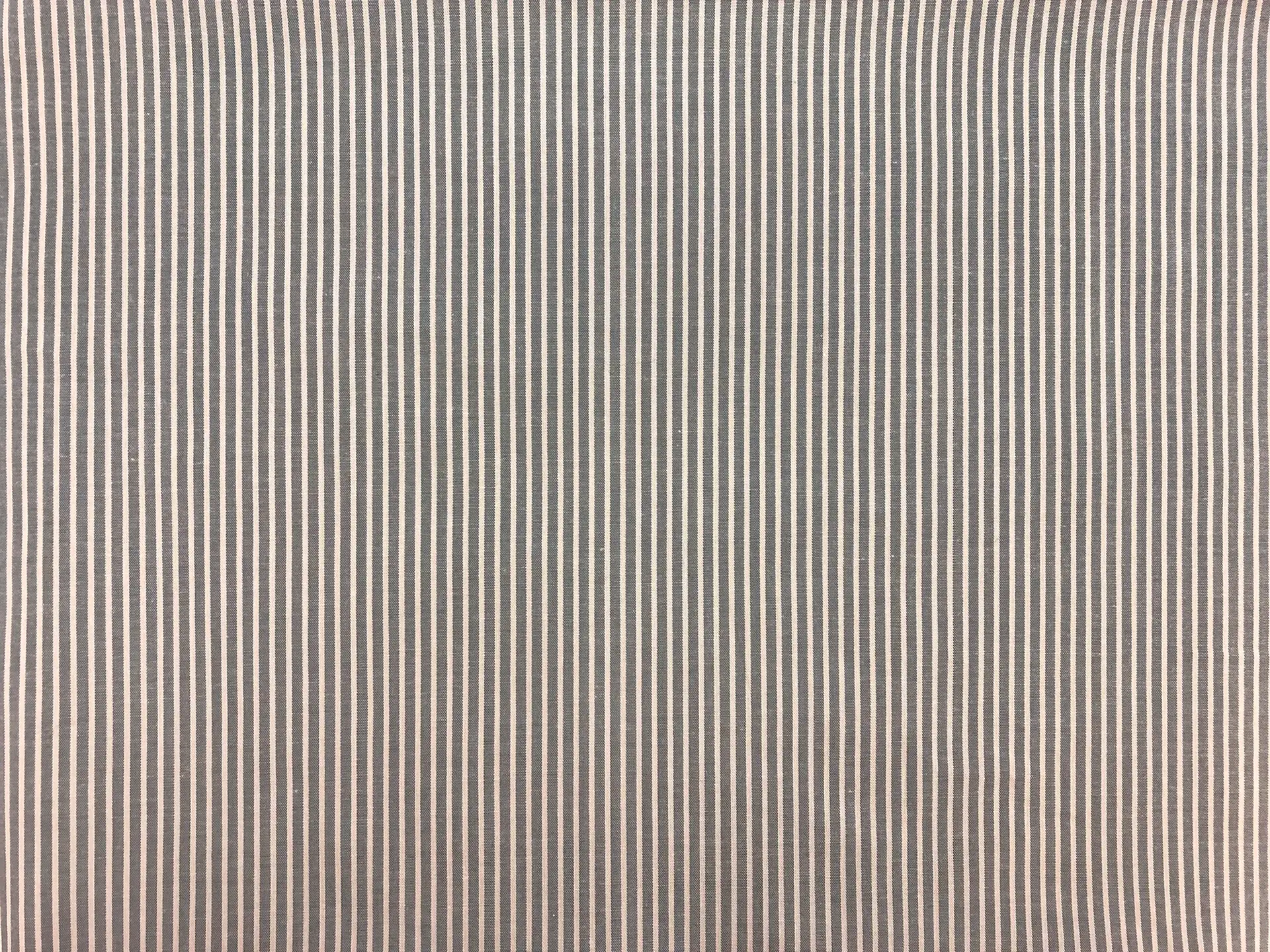 Japanese Cotton Yarn Dye Stripe in Grey