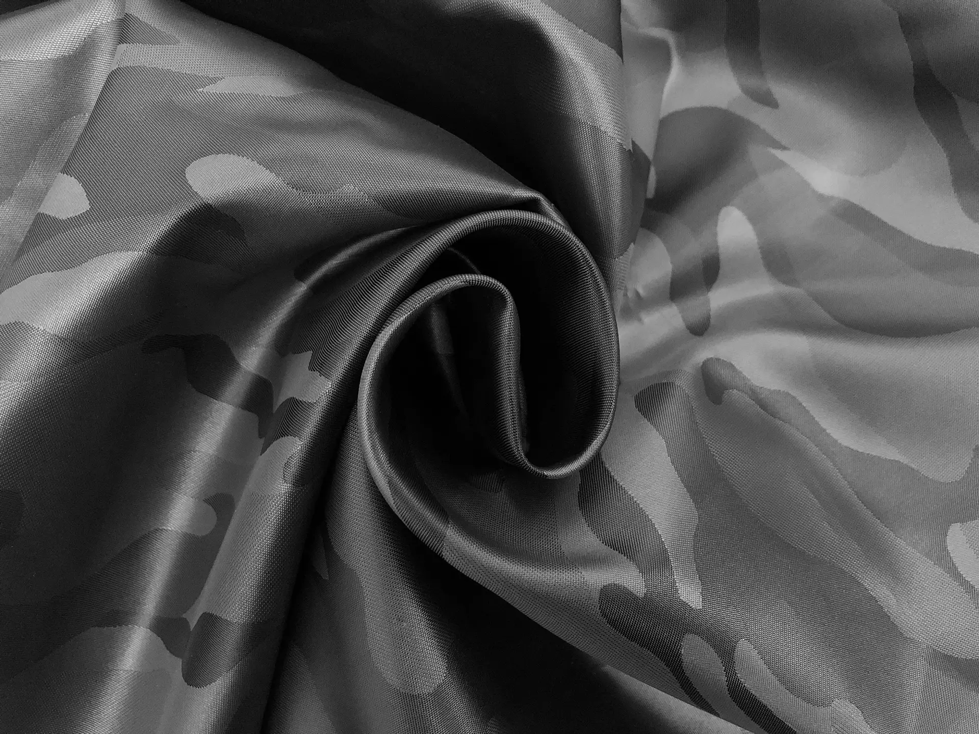 Polyester Camo Jacquard Rainwear in Gunmetal