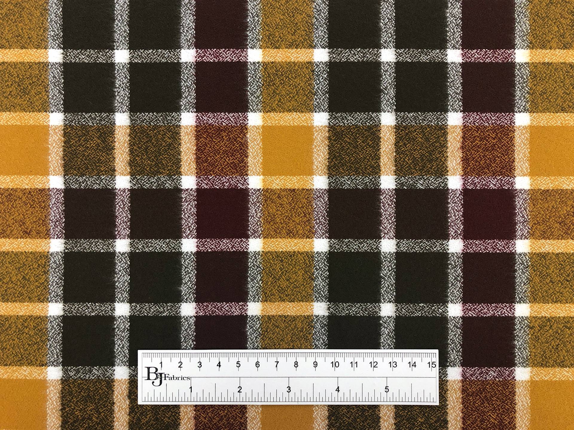 Cotton Flannel Plaid In Cider Wine