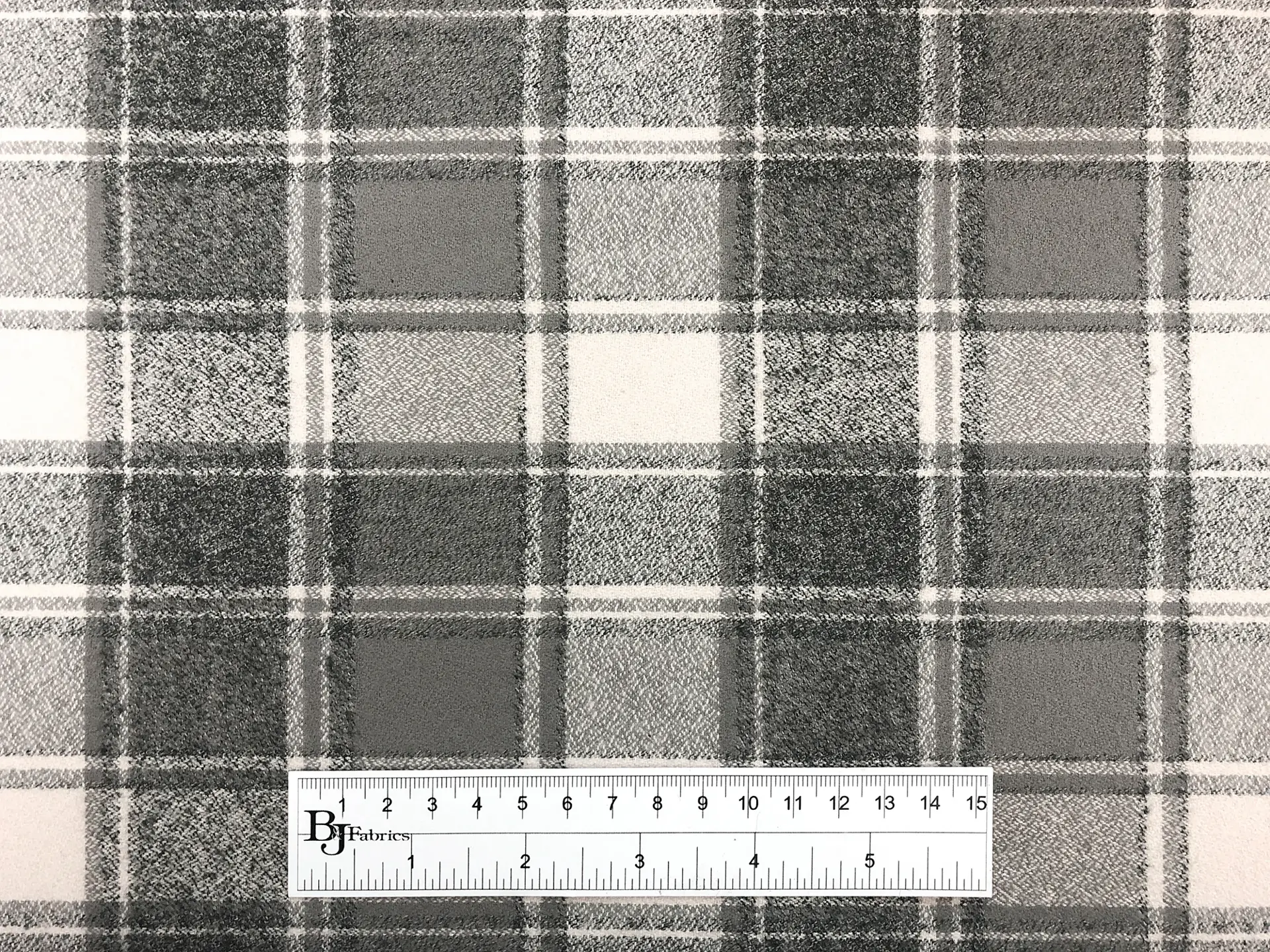 Cotton Flannel Plaid in Iron Grey