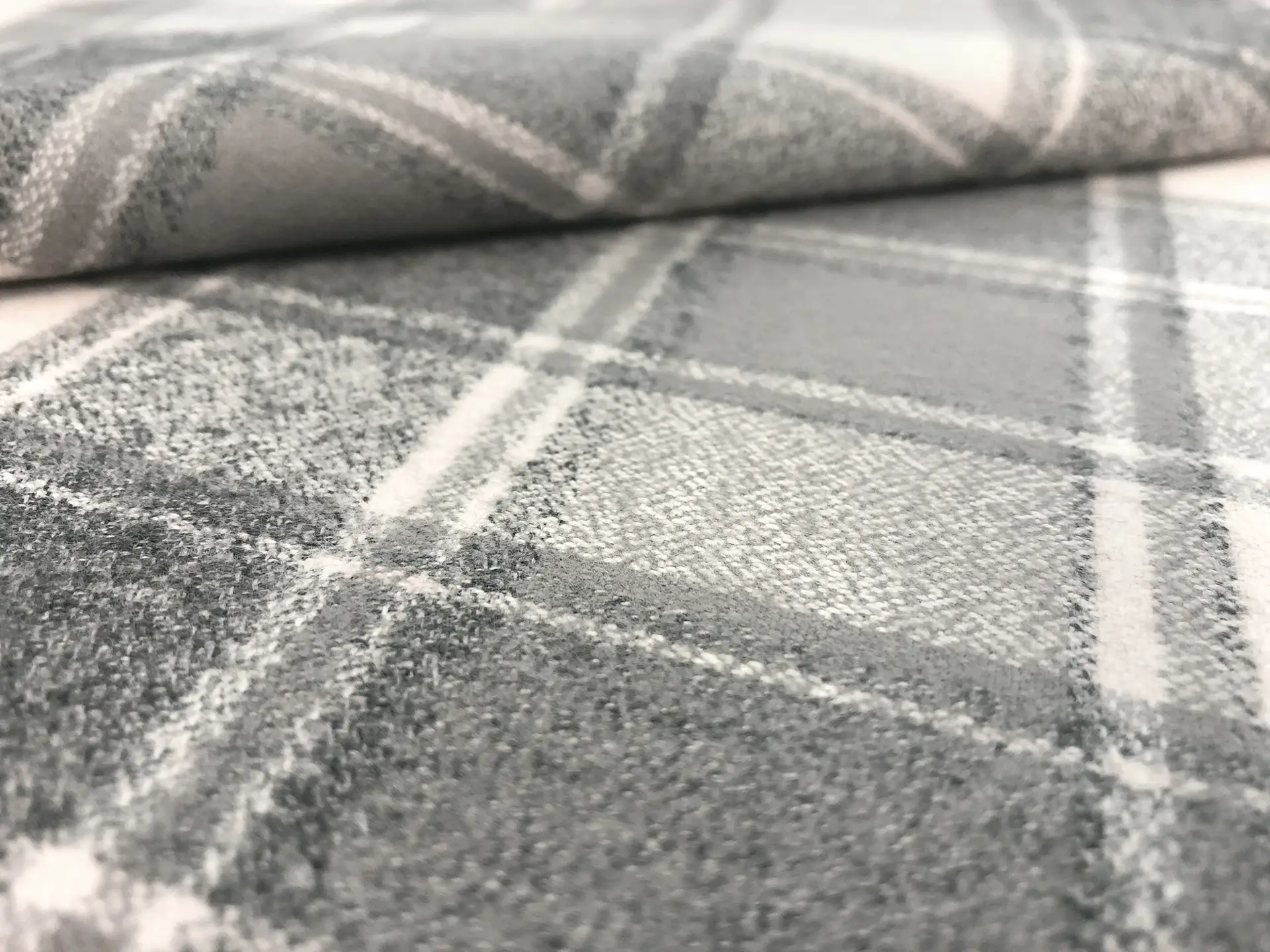 Cotton Flannel Plaid in Iron Grey