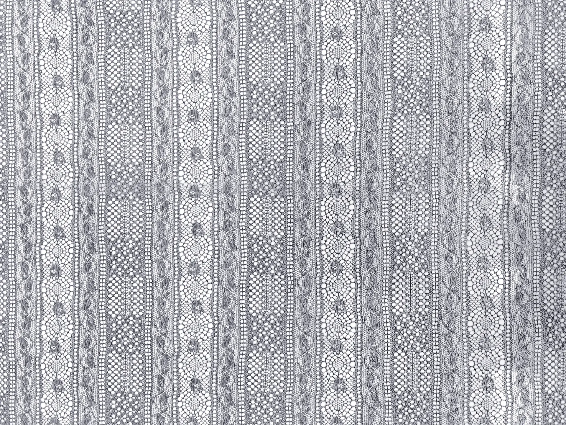 Metallic Lace with Ornamental Stripes in Navy and Silver 