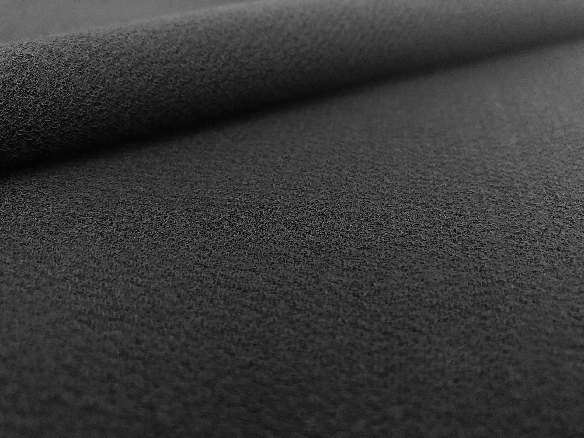 Stretch Wool Double Crepe in Black