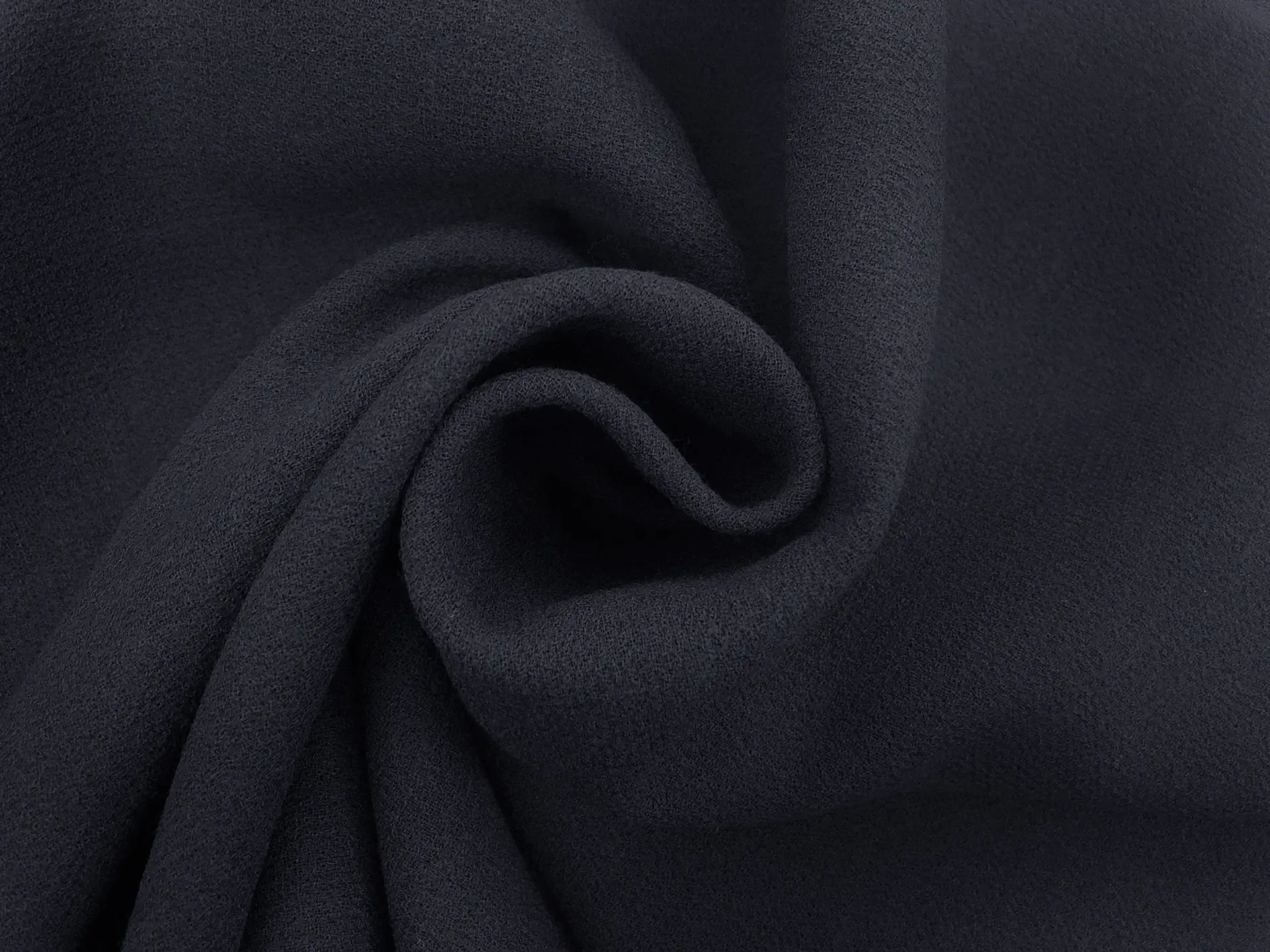 Stretch Wool Double Crepe in Medium Navy