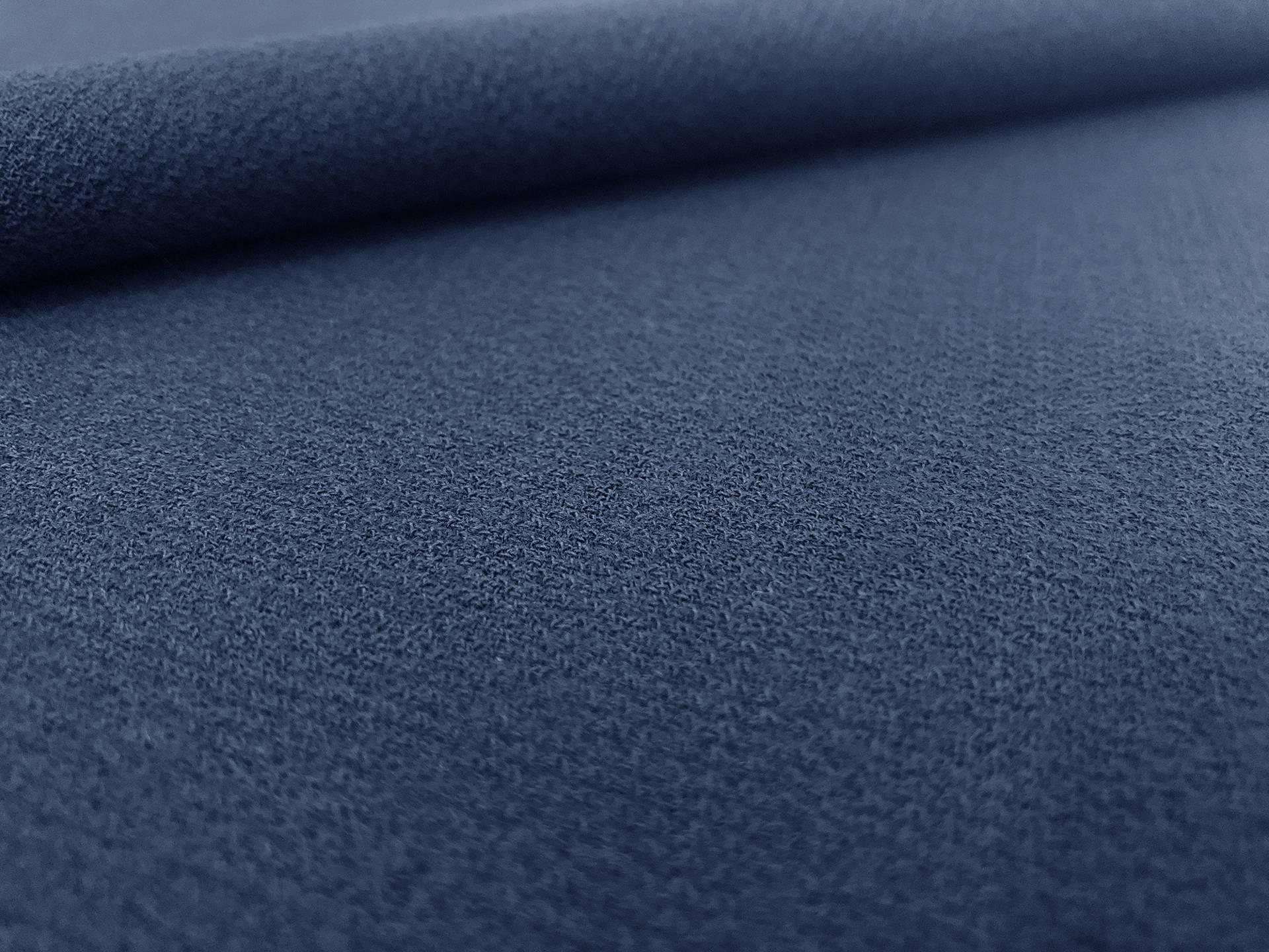 Stretch Wool Double Crepe in Marine