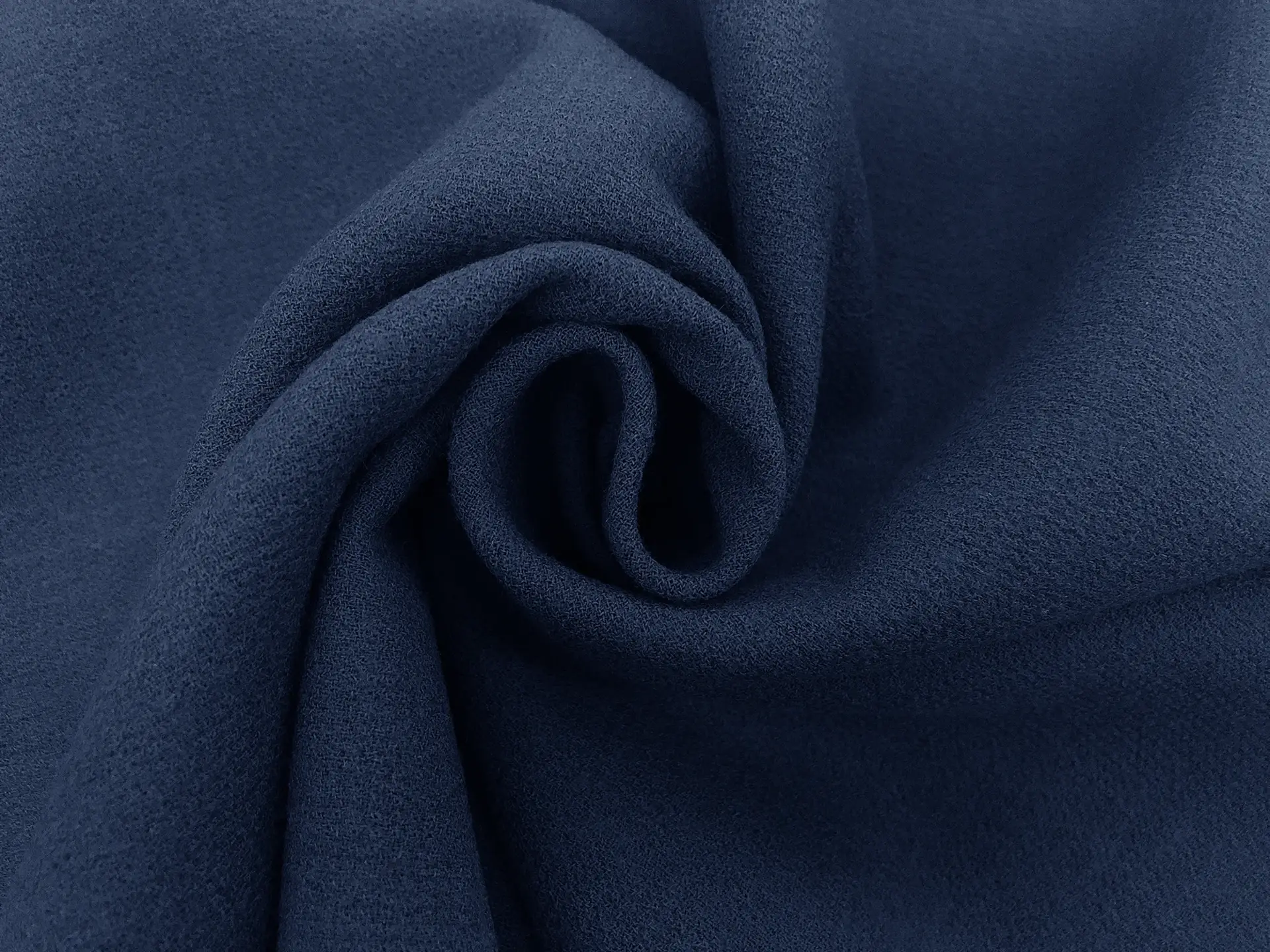 Stretch Wool Double Crepe in Marine