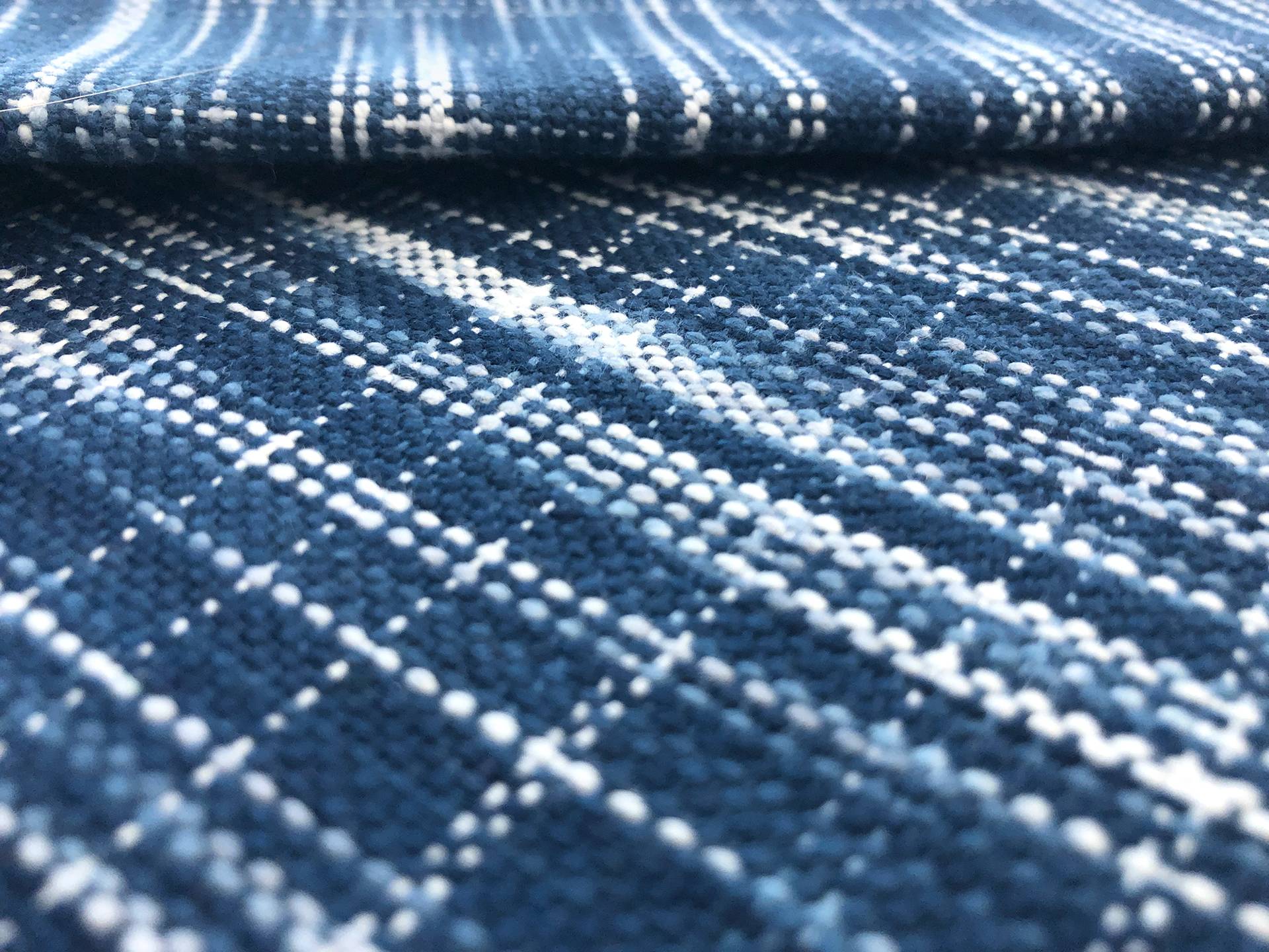 Cotton Upholstery Boho Tweed in Indigo