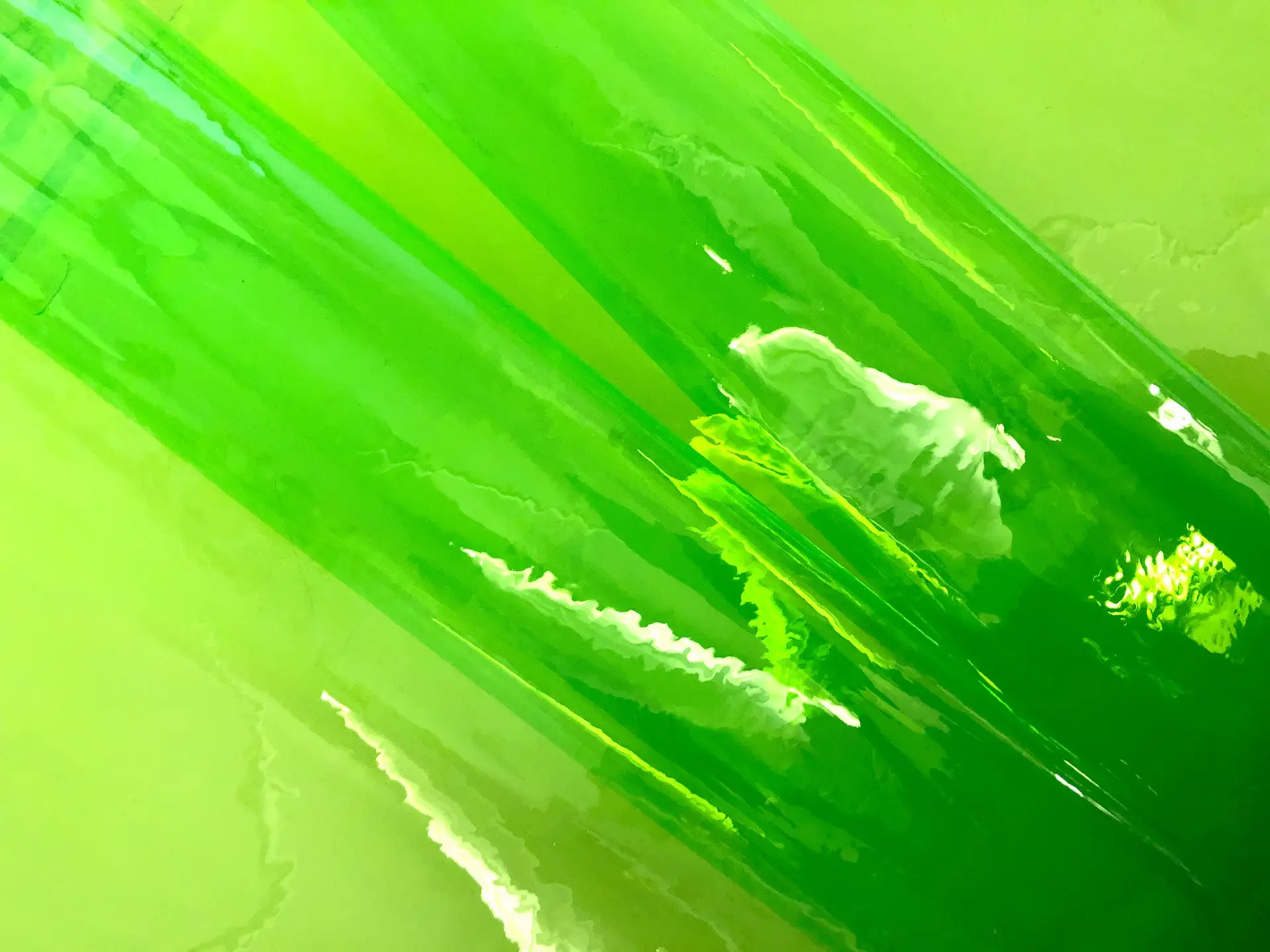 Clear Tinted Plastic in Green