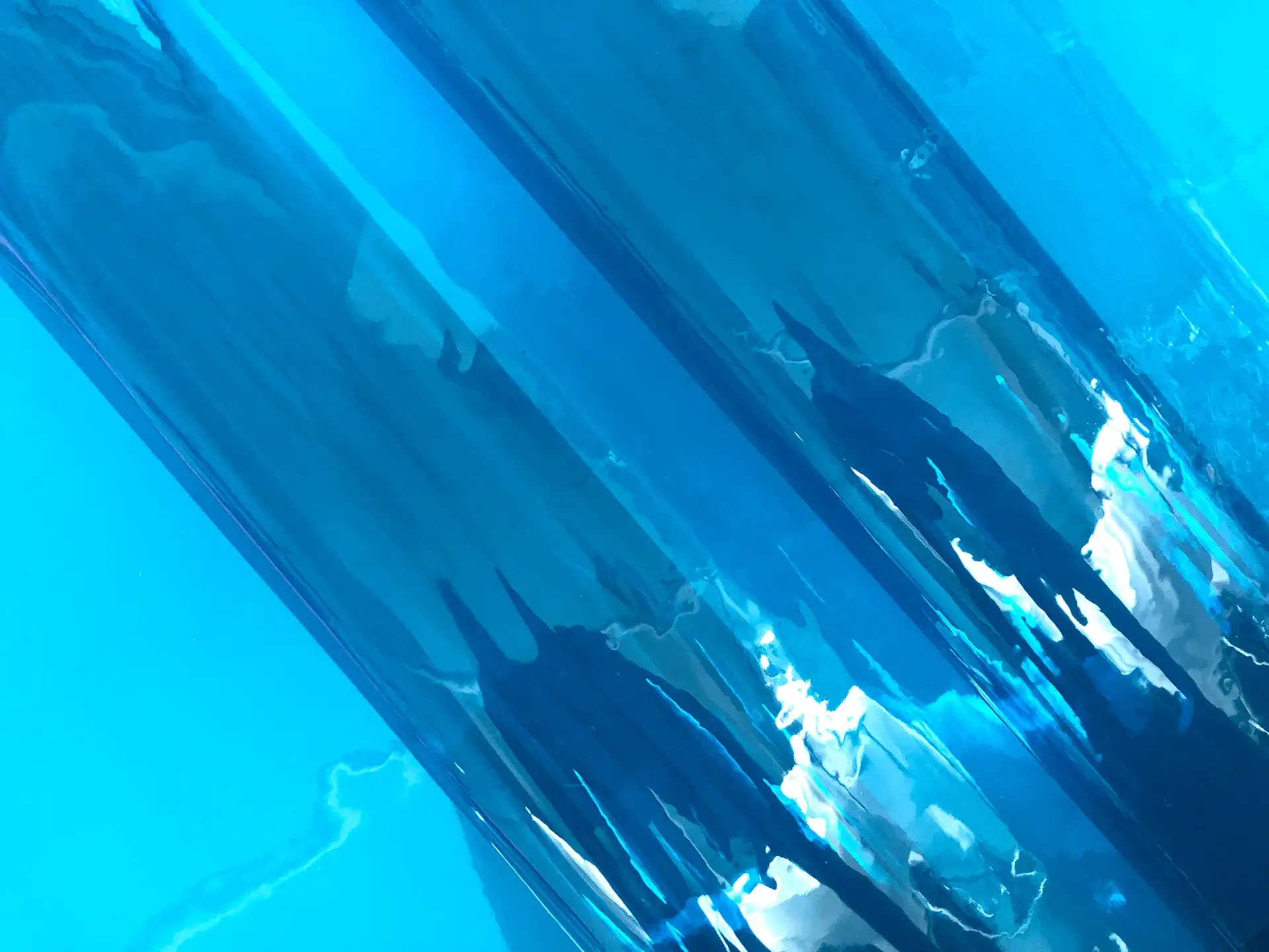 Clear Tinted Plastic in Blue