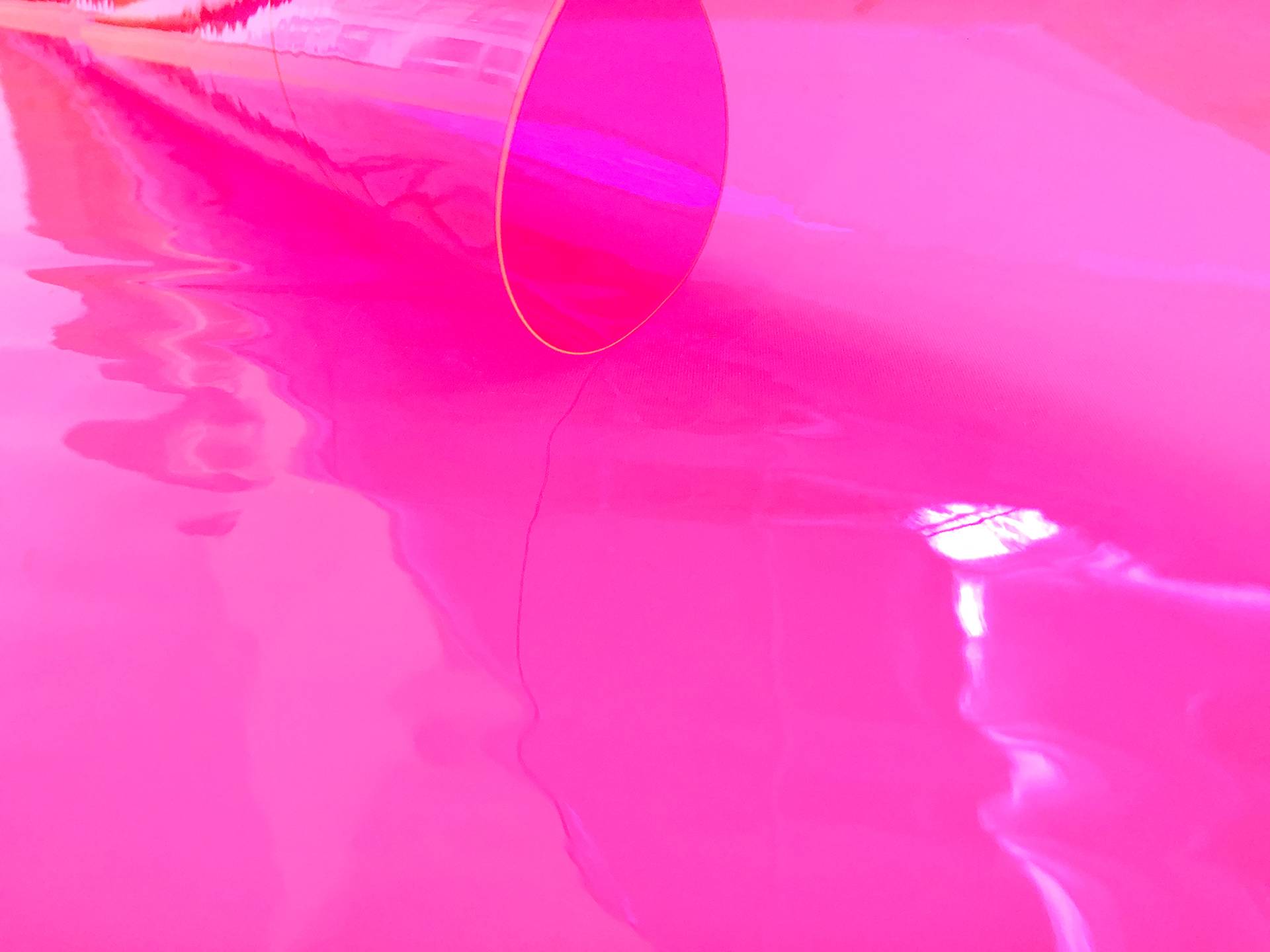 Clear Tinted Plastic in Hot Pink