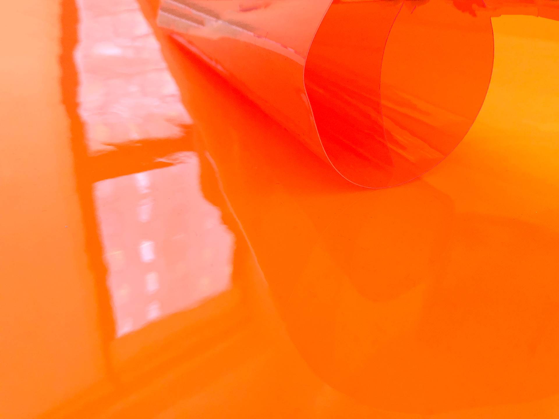 Clear Tinted Plastic in Orange