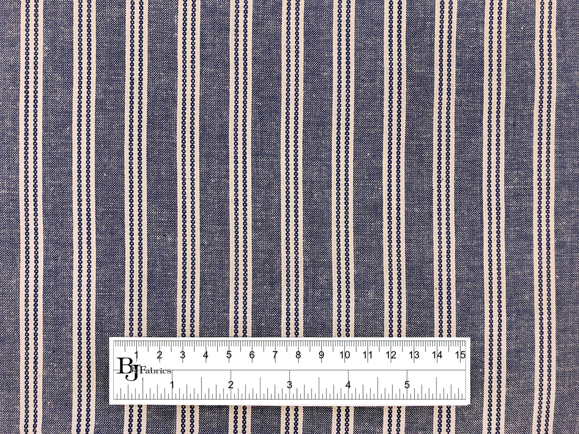 Yarn Dyed Cotton Novelty Stripe in Blue