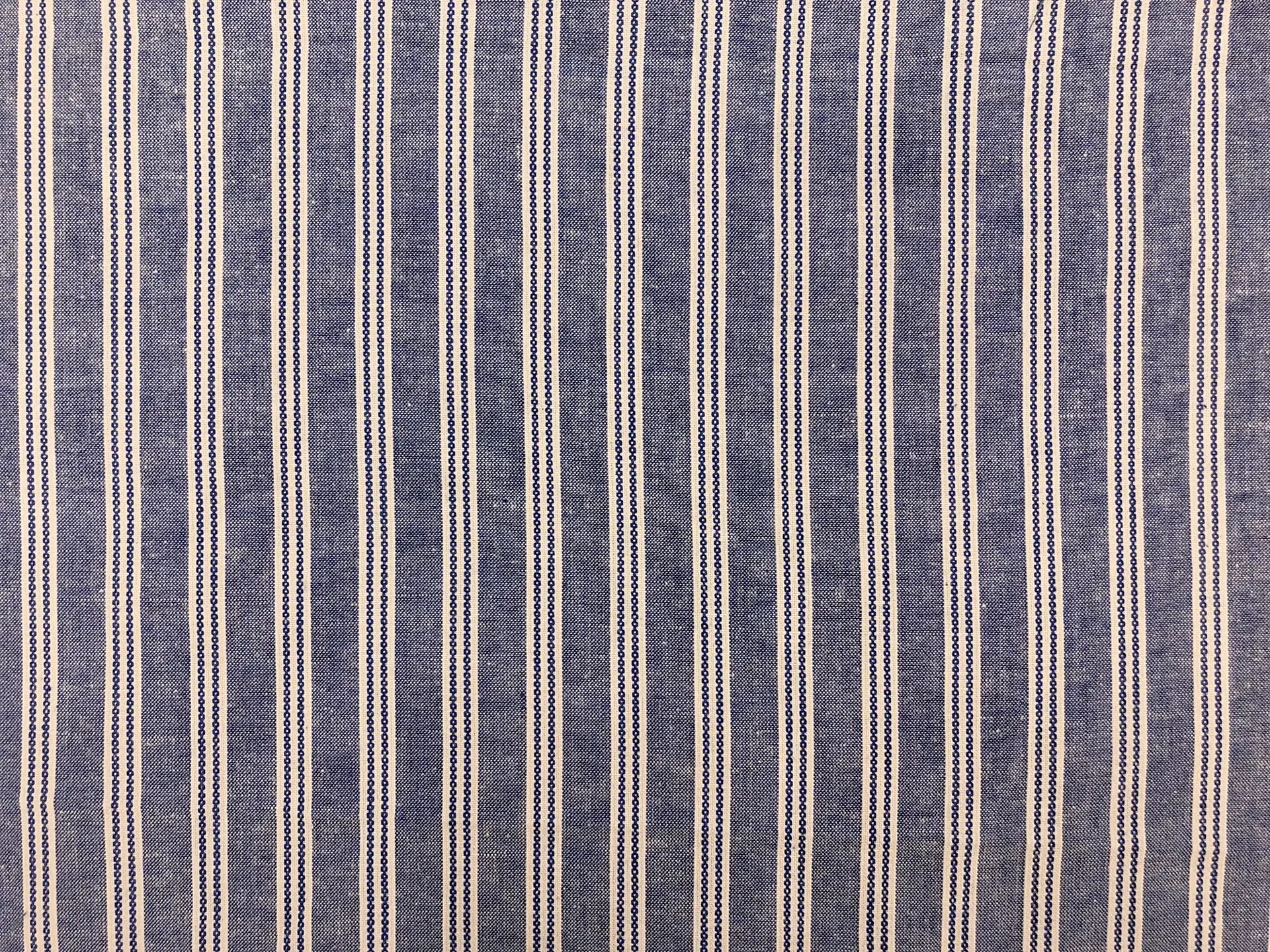 Yarn Dyed Cotton Novelty Stripe in Blue
