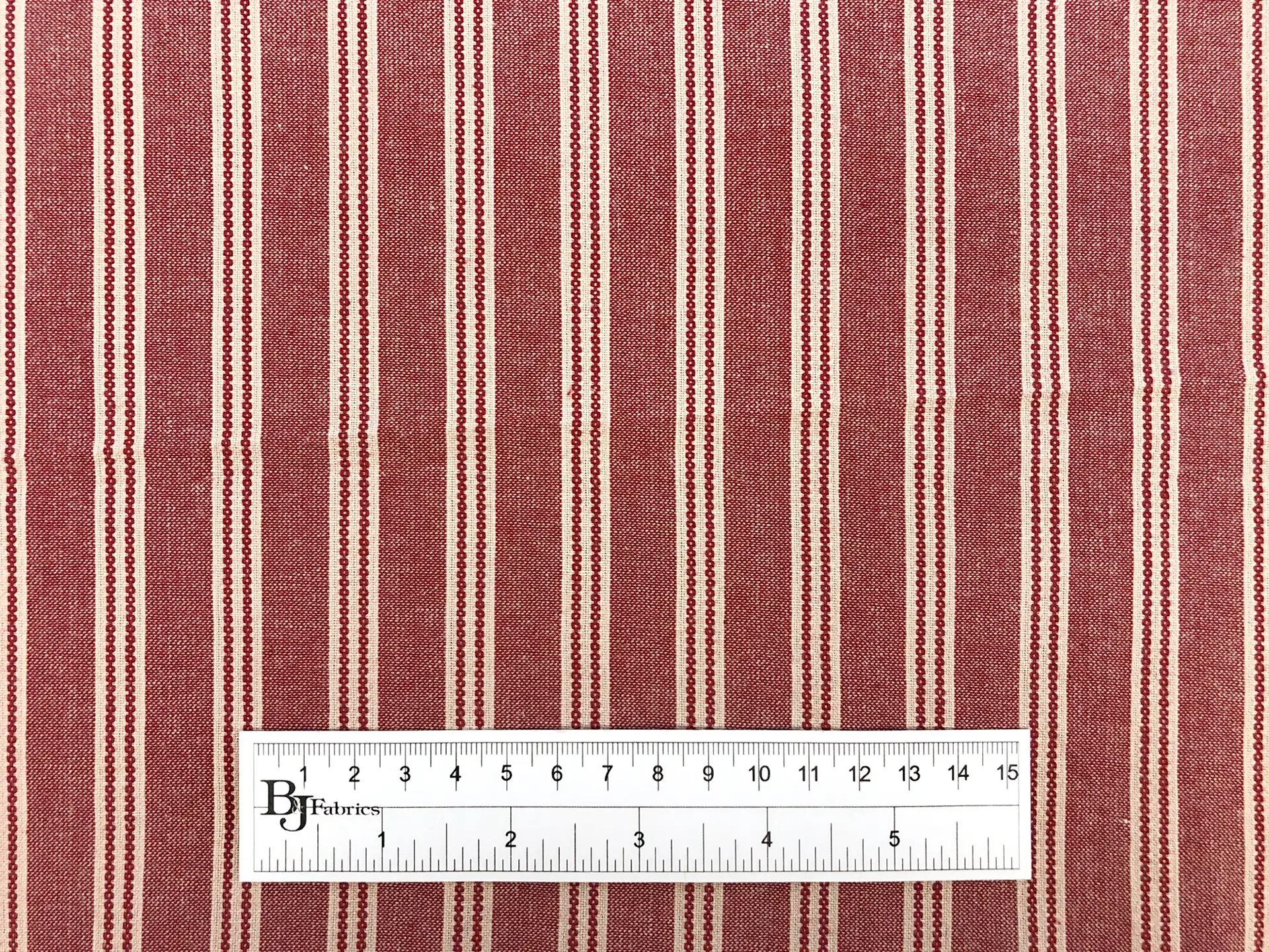 Yarn Dyed Cotton Novelty Stripe in Red