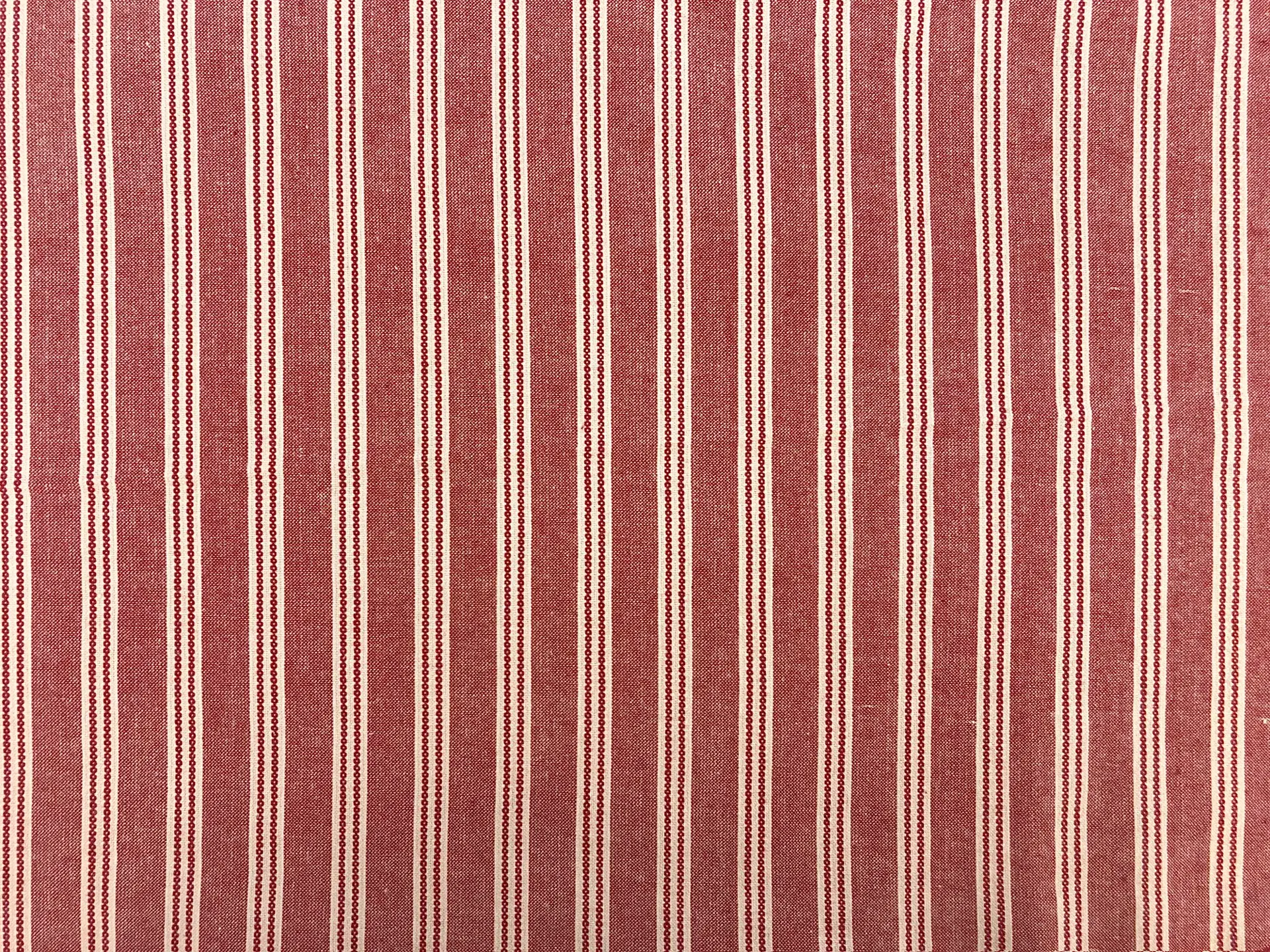 Yarn Dyed Cotton Novelty Stripe in Red