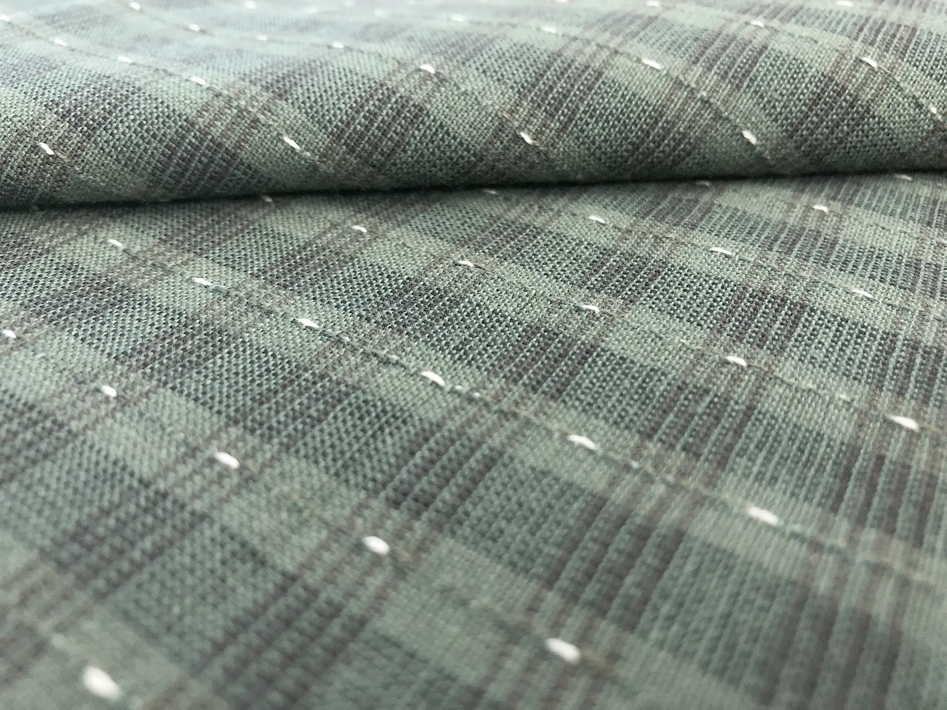Yarn Dyed Cotton Plaid Novelty in Basil
