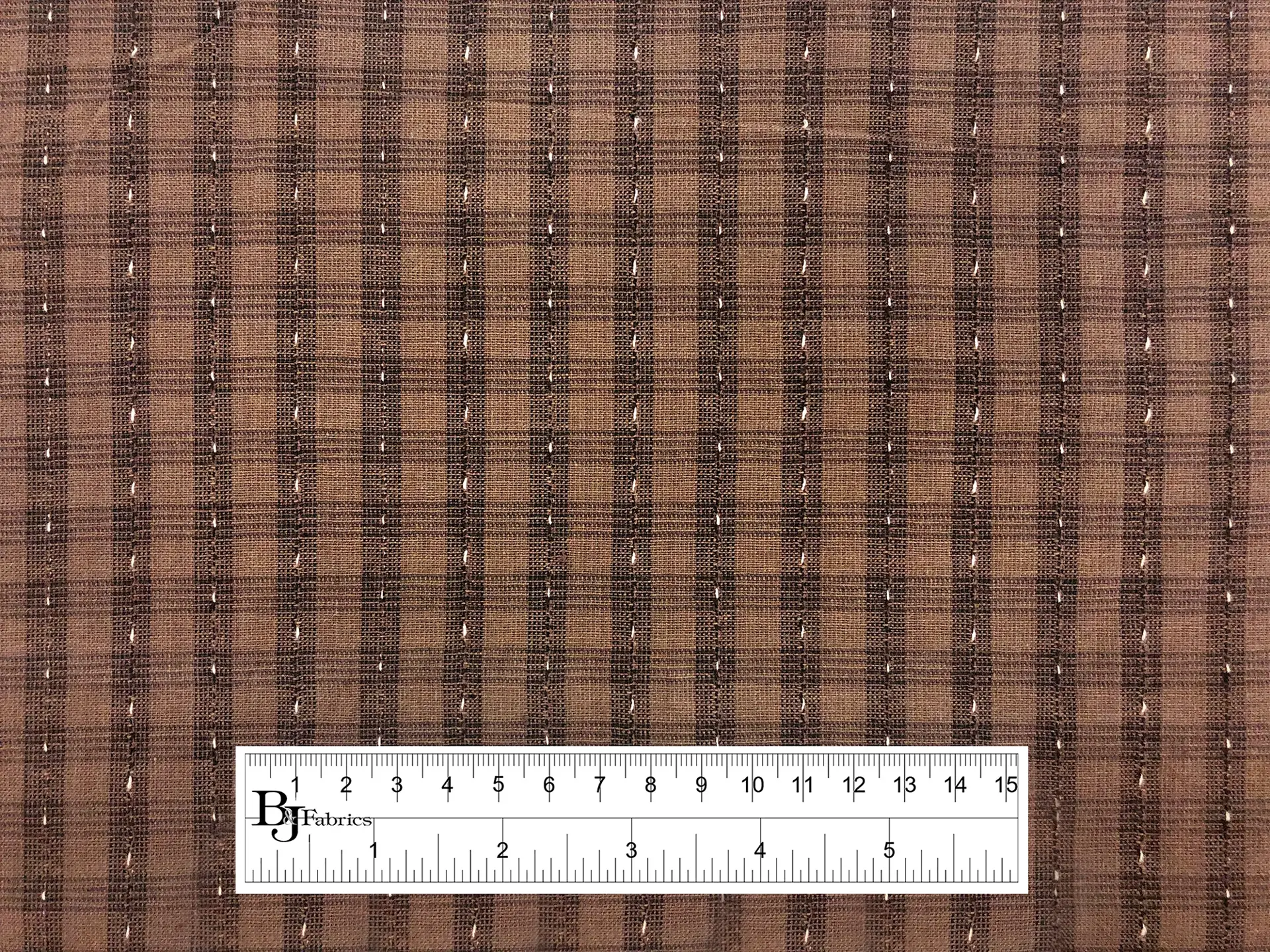Yarn Dyed Cotton Plaid Novelty in Brown
