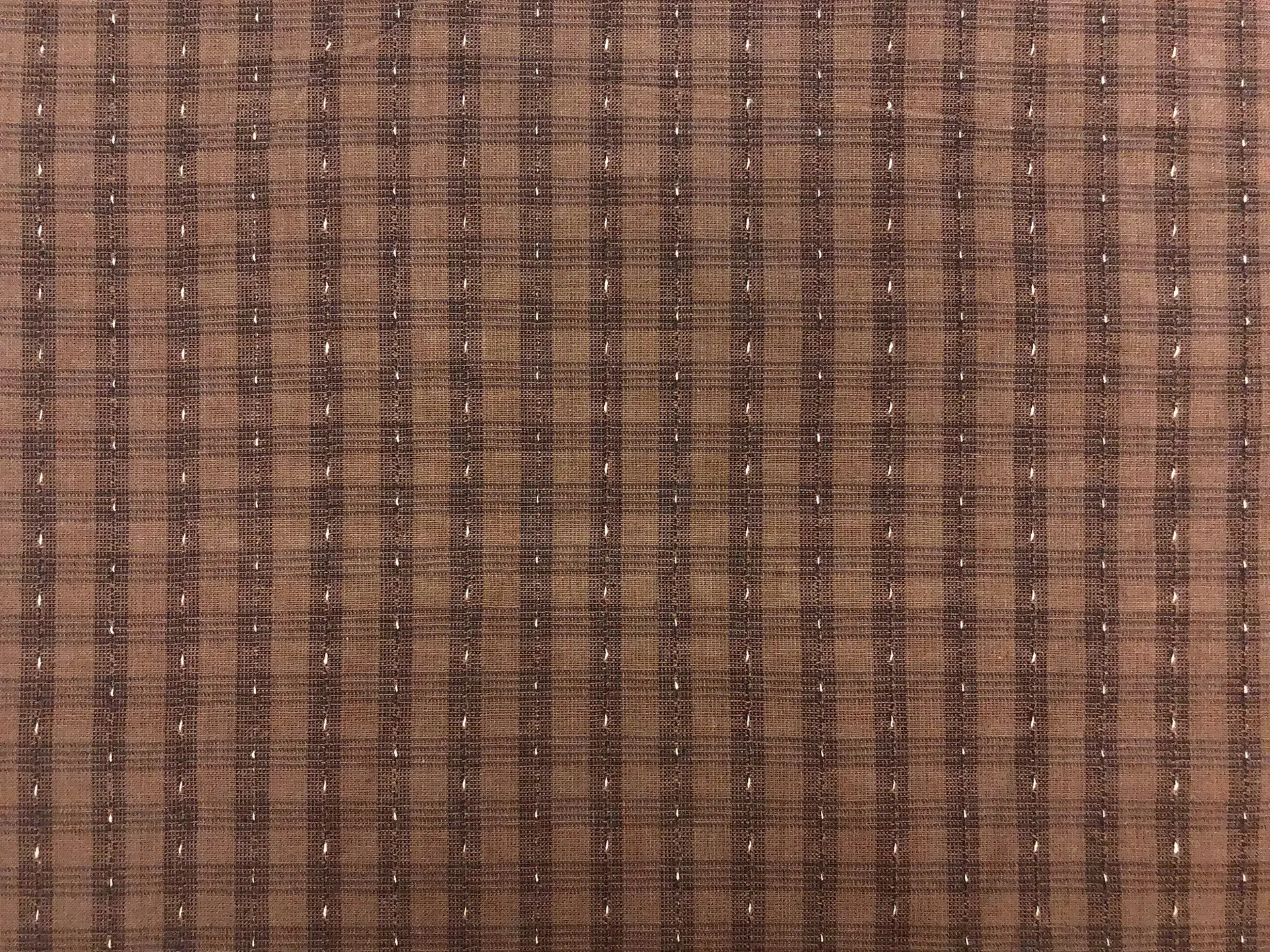 Yarn Dyed Cotton Plaid Novelty in Brown