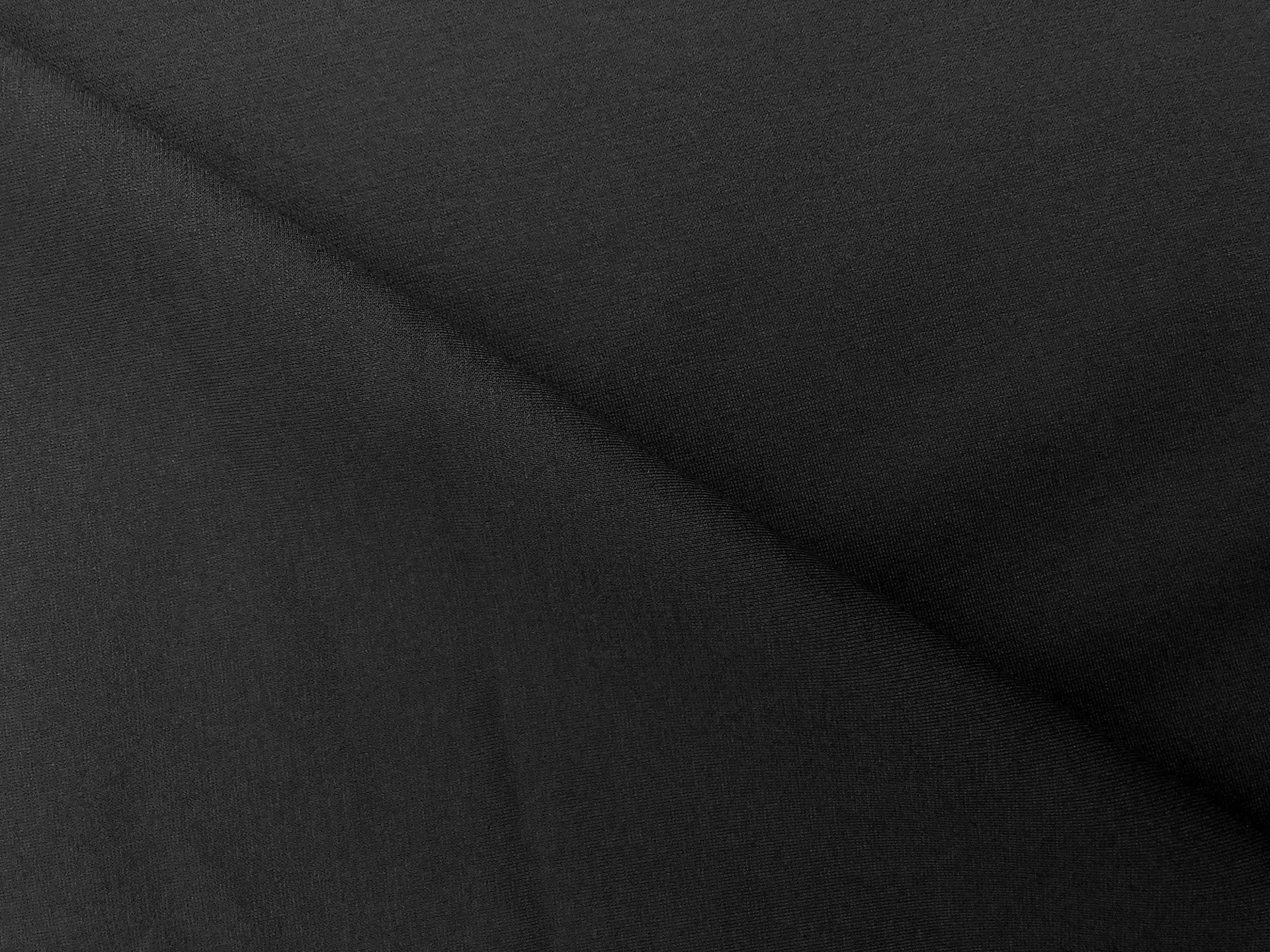 Lightweight Rayon Blend Ponte Knit in Black