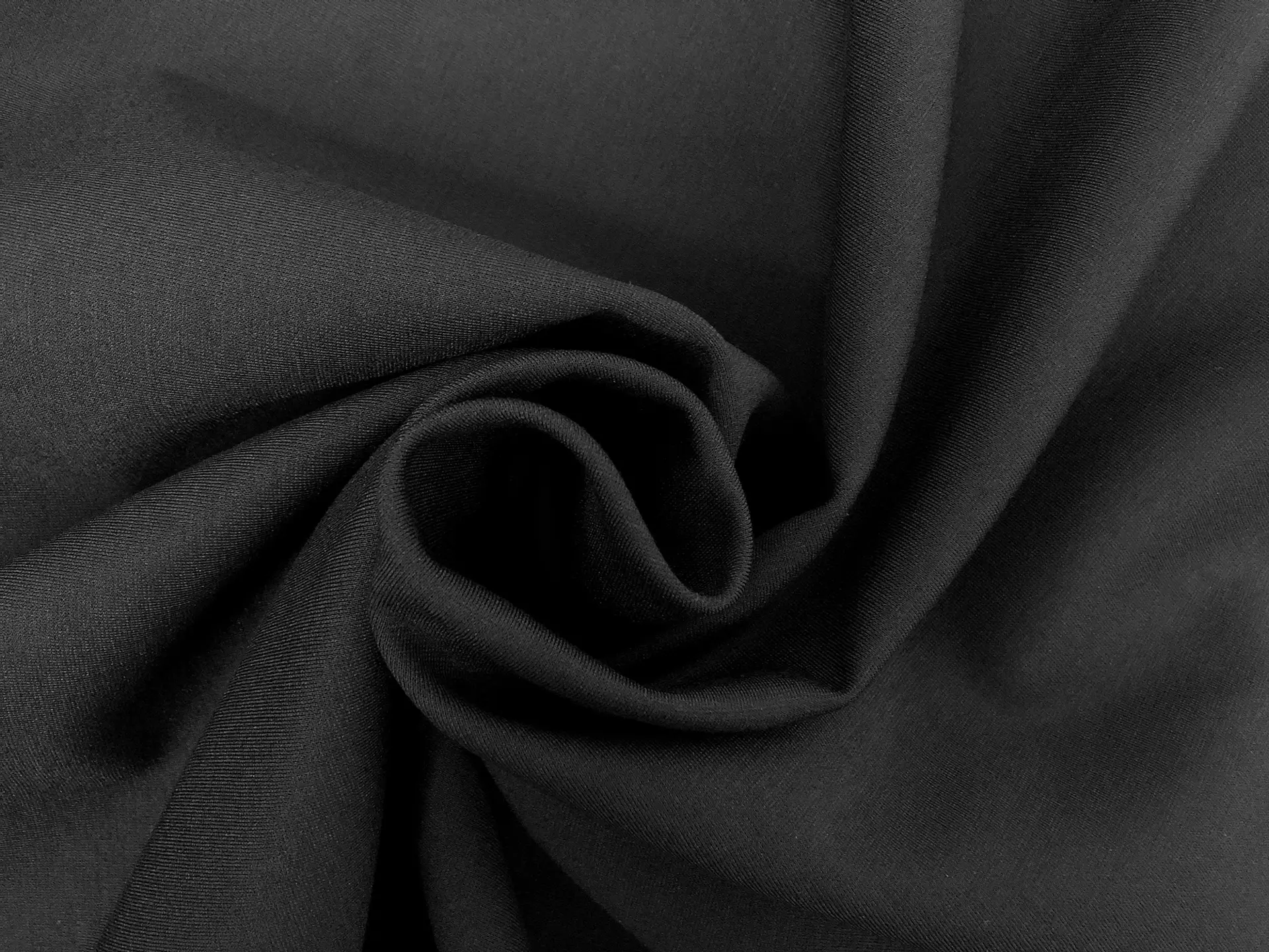 Lightweight Rayon Blend Ponte Knit in Black