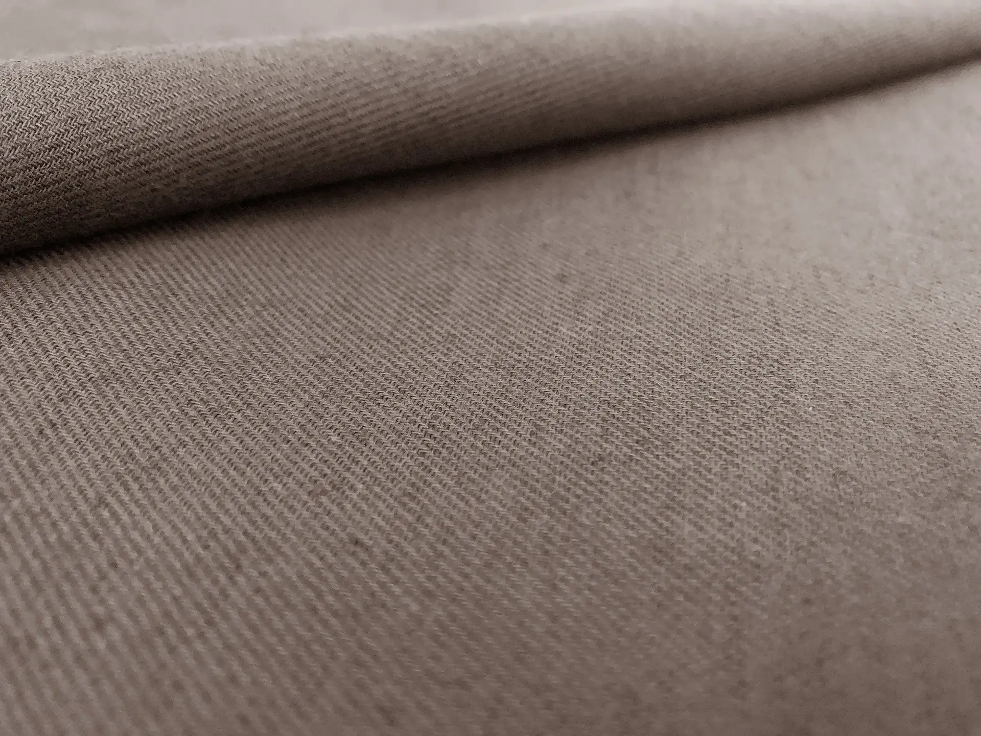 Japanese Cotton Wool Viyella in Dark Taupe