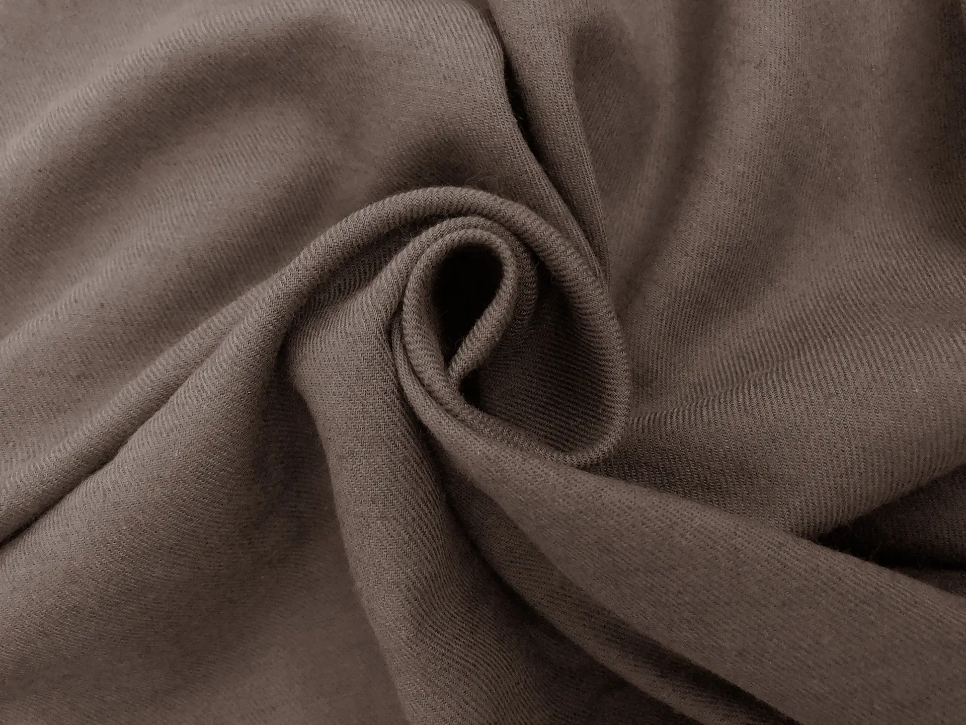 Japanese Cotton Wool Viyella in Dark Taupe