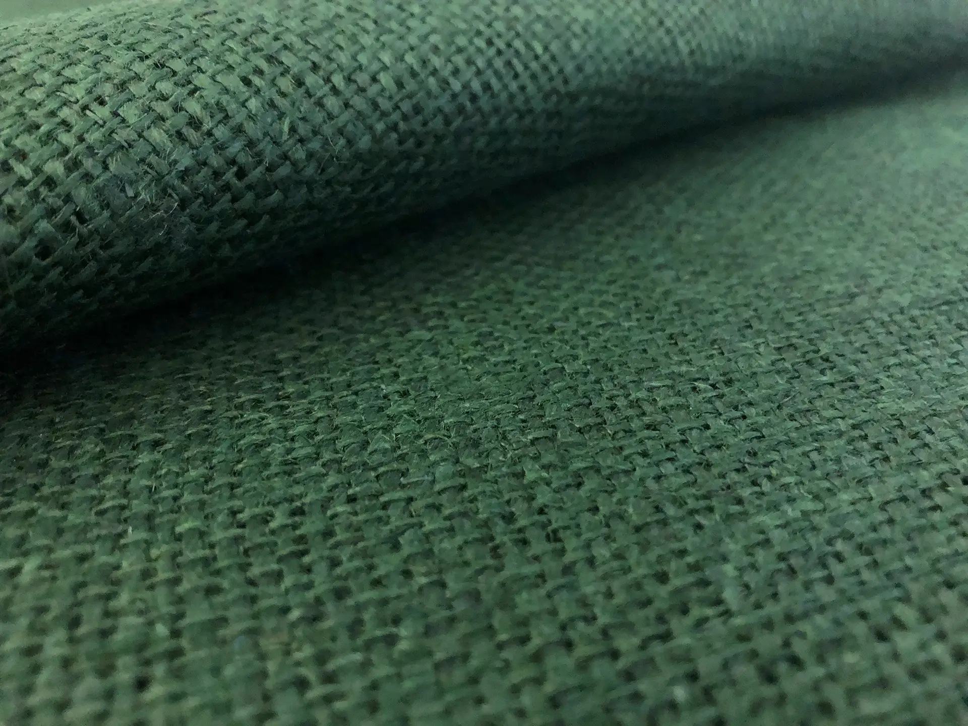 Linen Burlap in Hunter Green