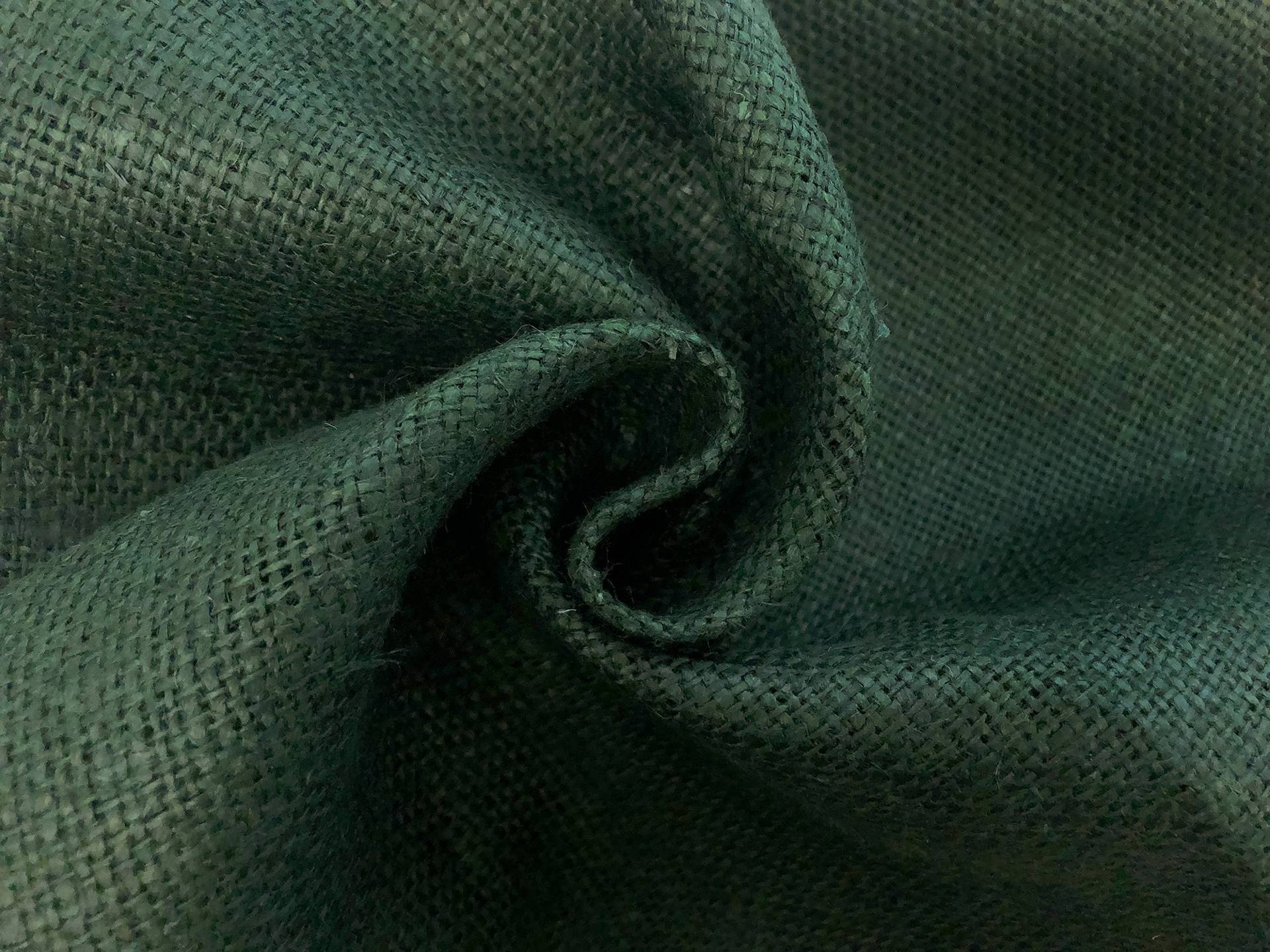 Linen Burlap in Hunter Green