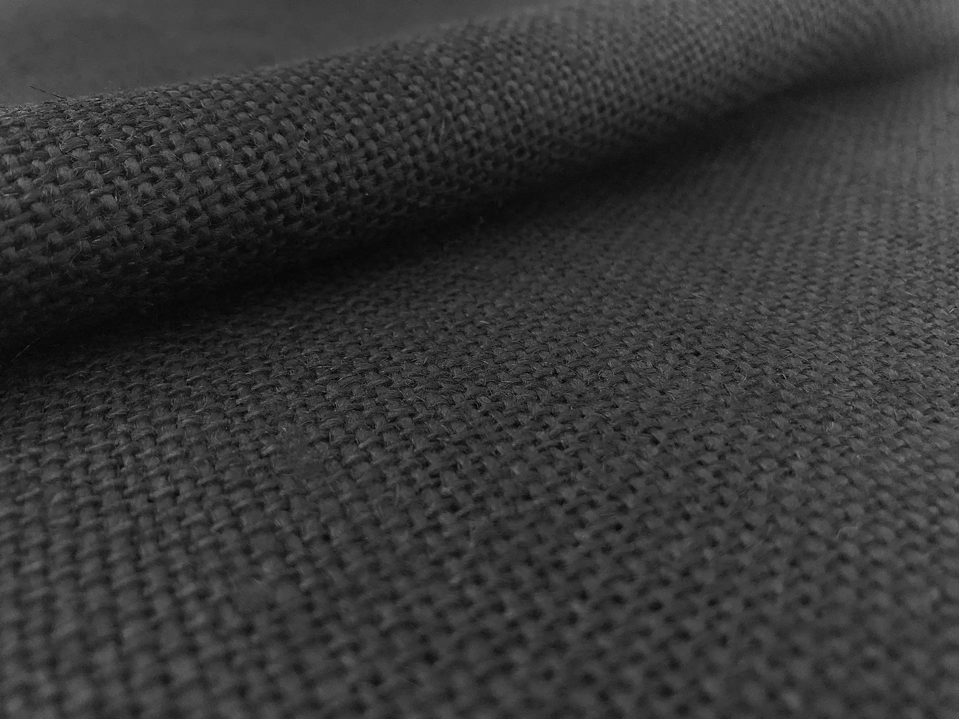 Linen Burlap in Black