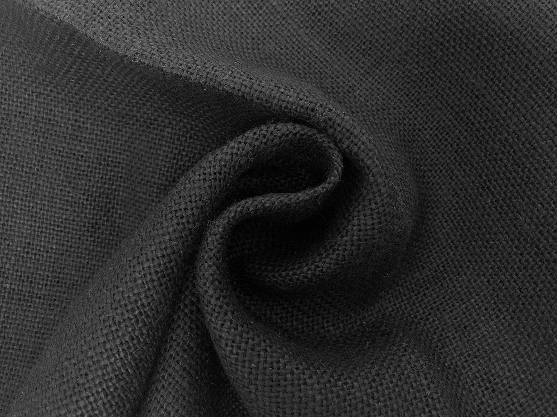 Linen Burlap in Black